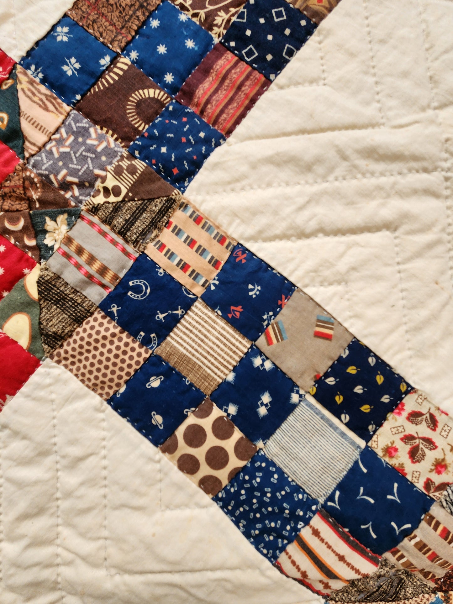 Contemporary Completion of Antique Quilt Top with Border Addition