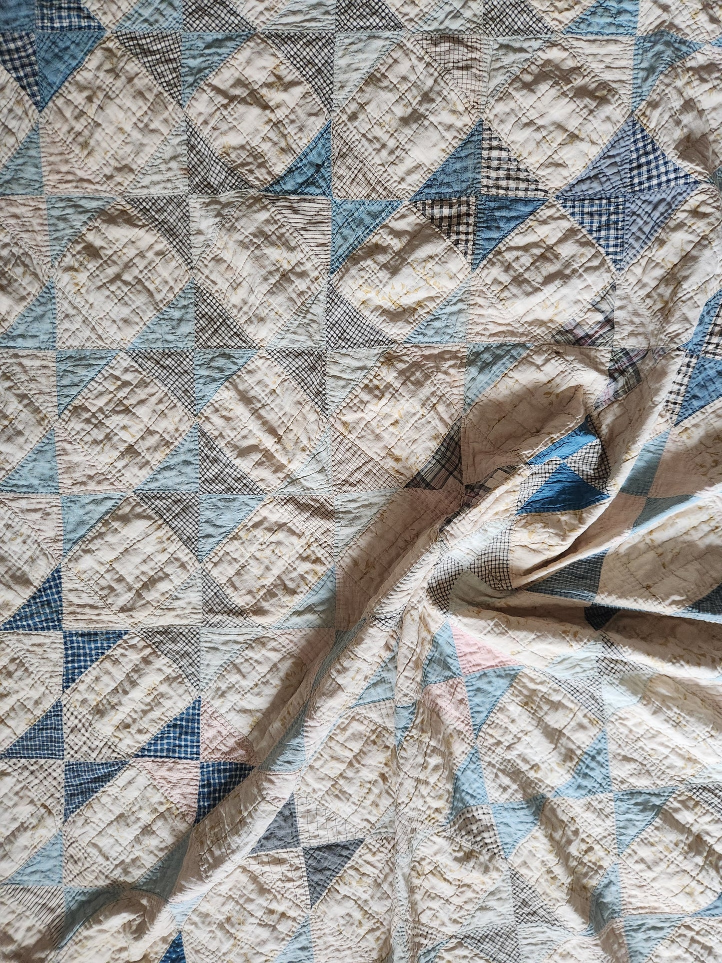 Antique Square in a Square Patchwork Quilt c1900