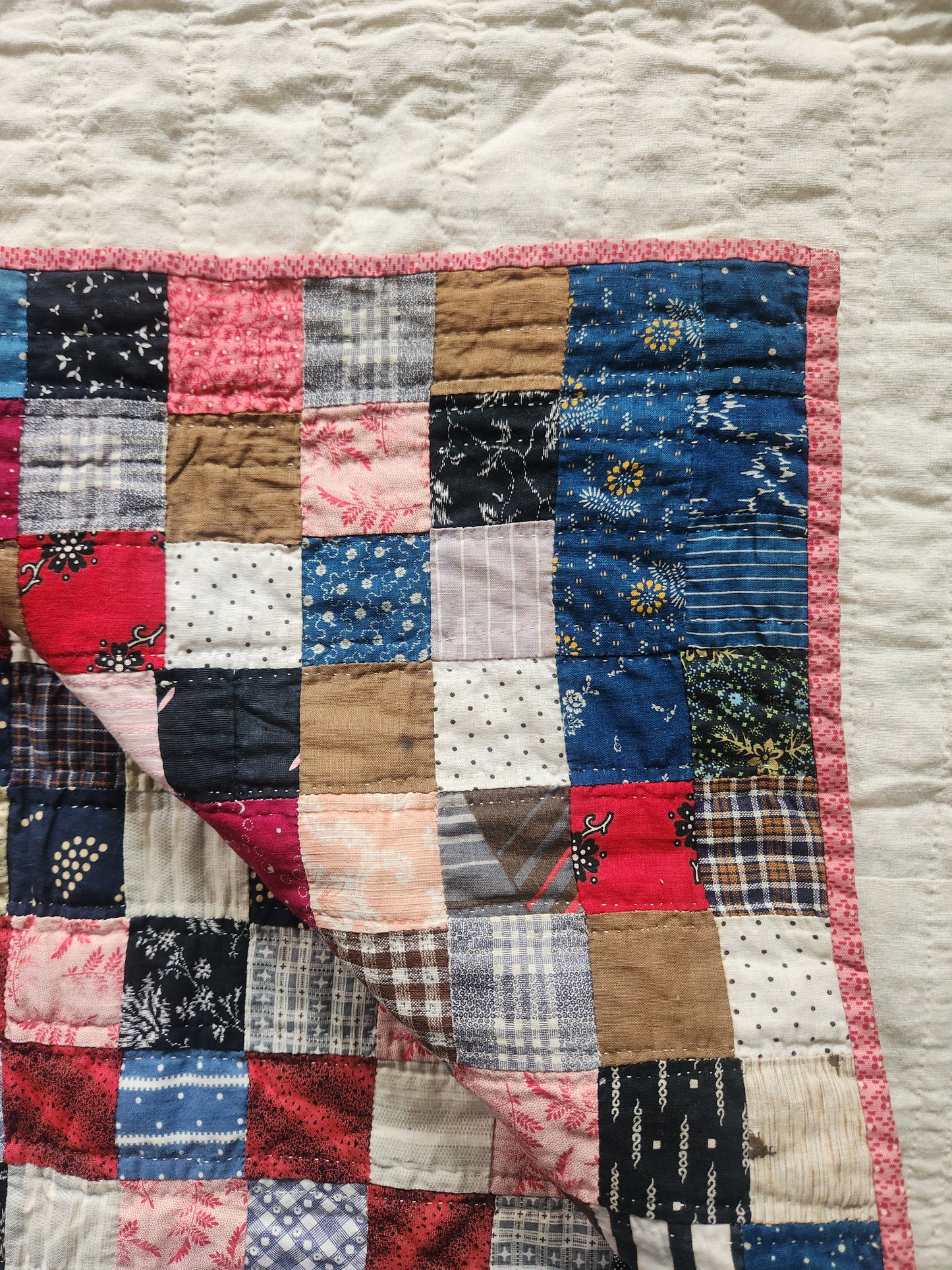 The Eddie Quilt - Antique Postage Stamp Quilt c1890