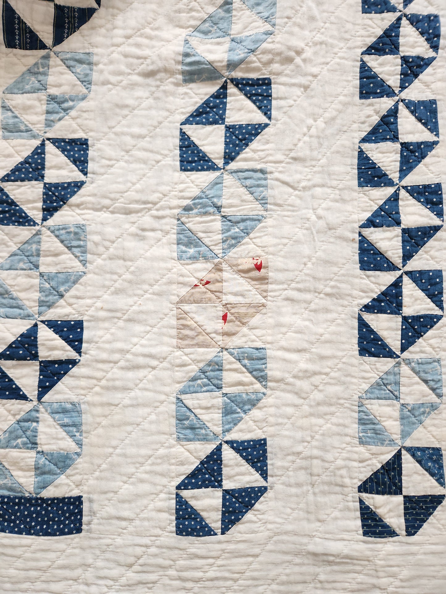 Blue and White Envelope Quilt c1900