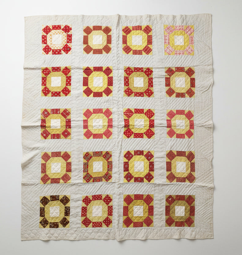Mid 19th Century Rolling Stone Antique Quilt