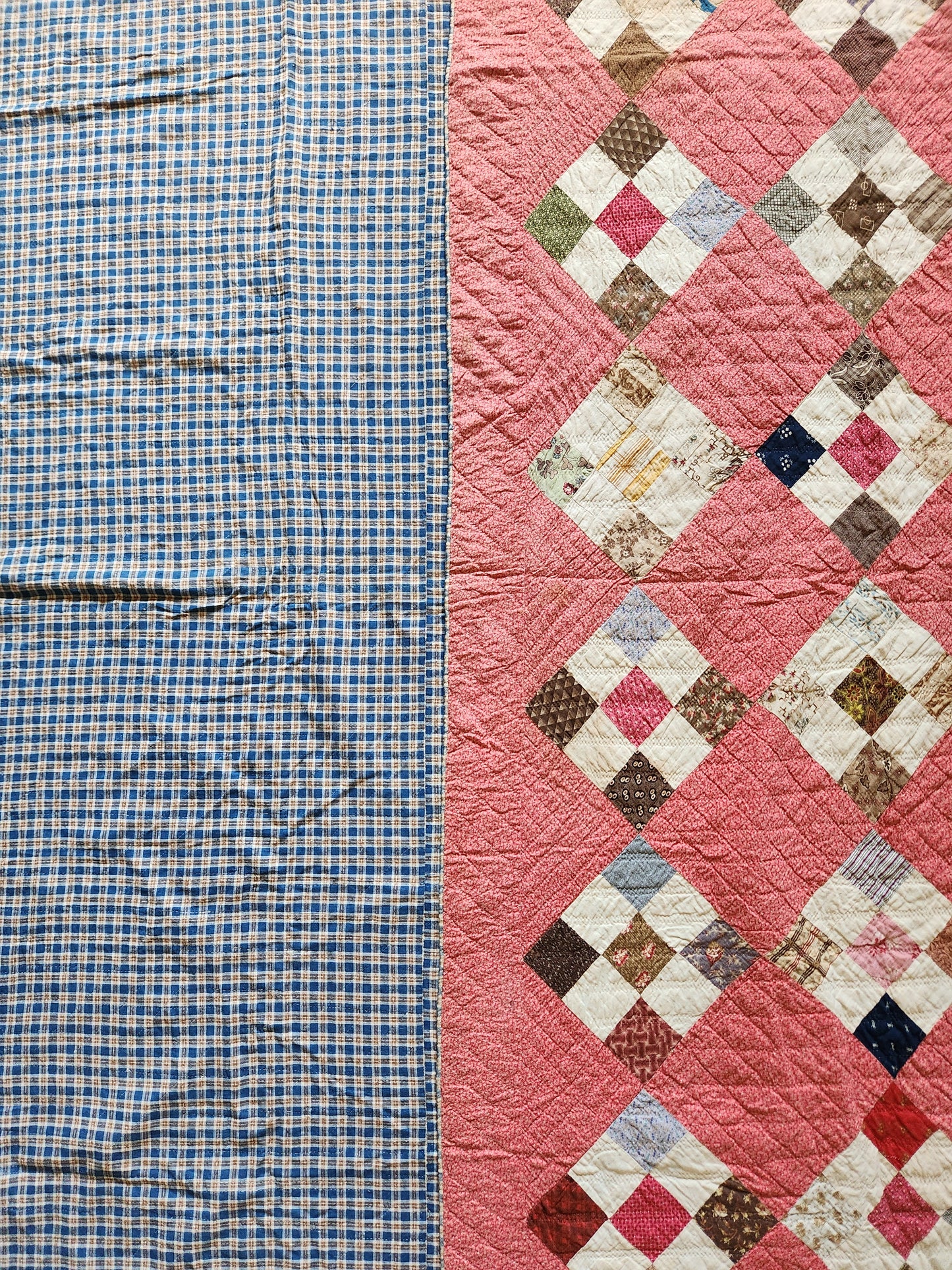 Antique Nine Patch Quilt c1880
