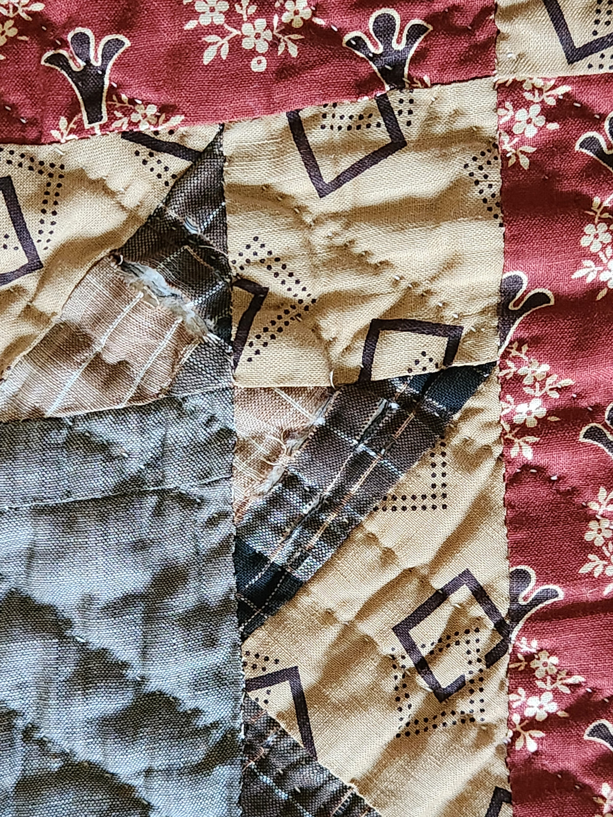 19th Century Purple Evening Star Quilt