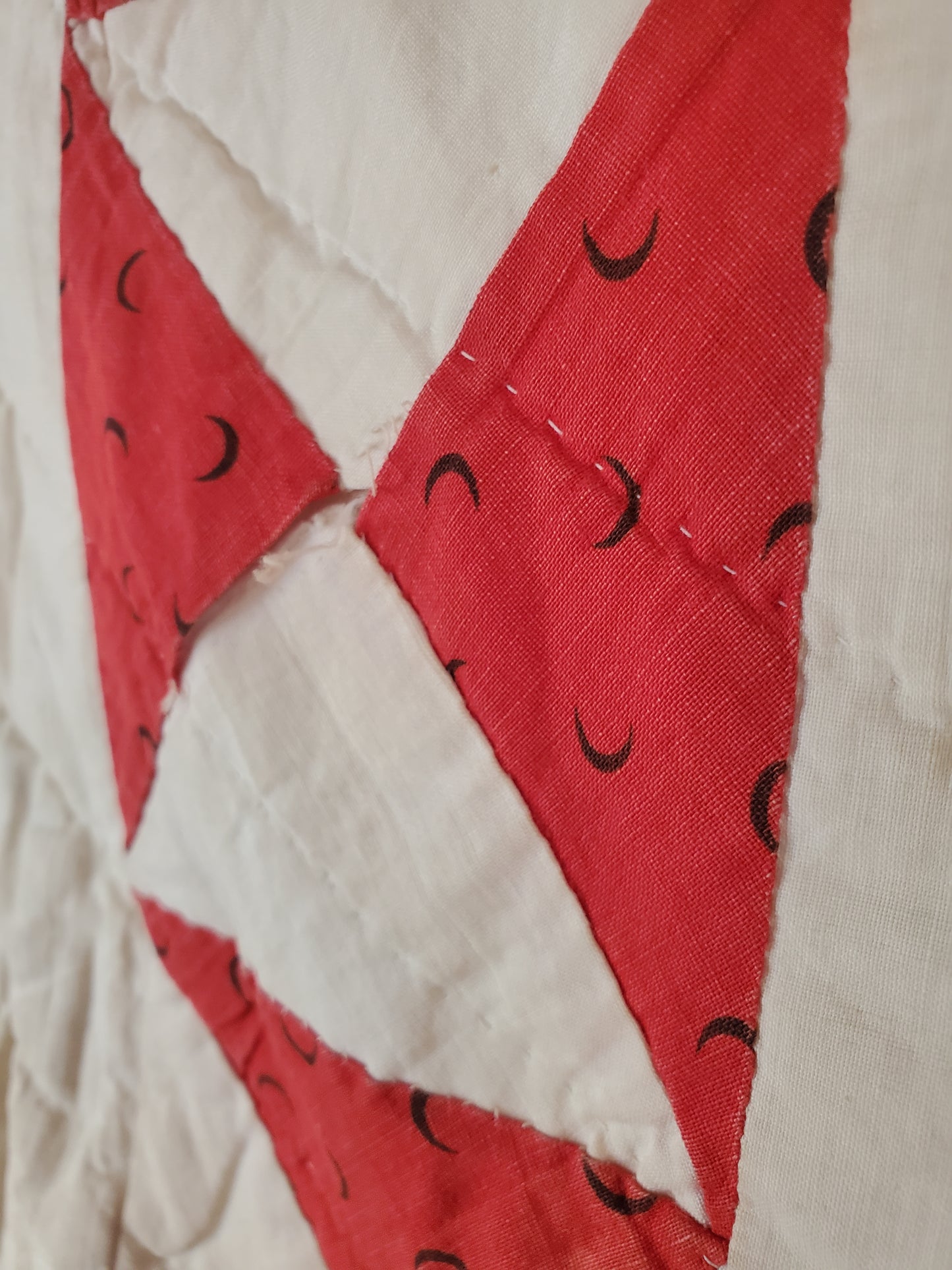 Turkey Red and White Antique Quilt