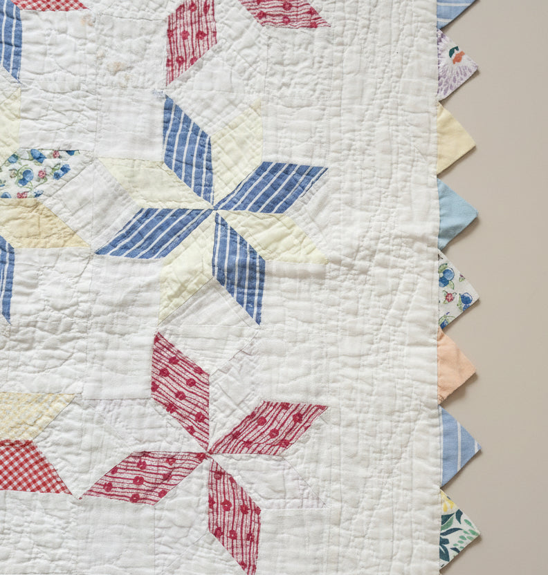 Vintage 8 Point Star Quilt c1940