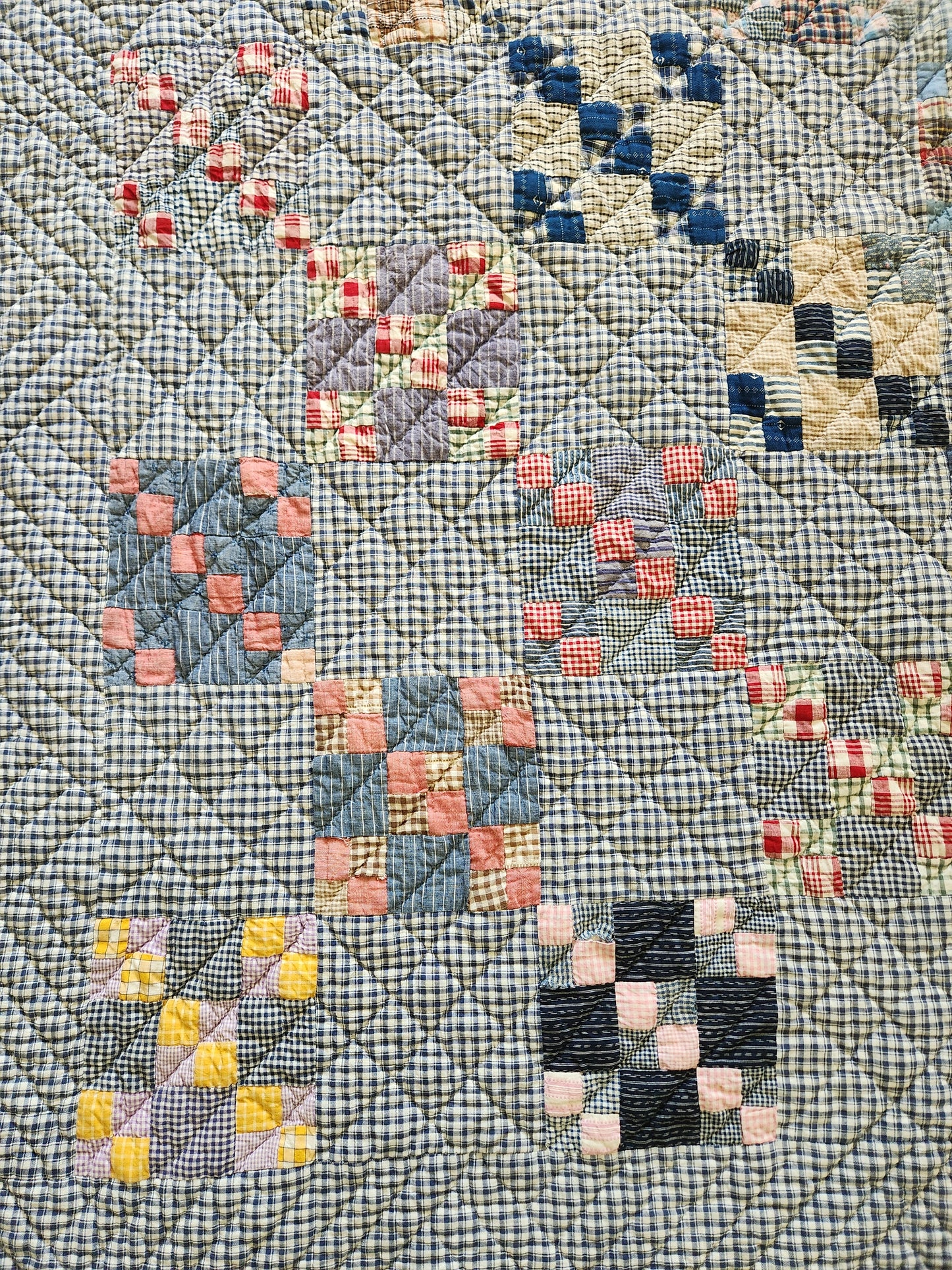 Vintage Plaid Patchwork Quilt