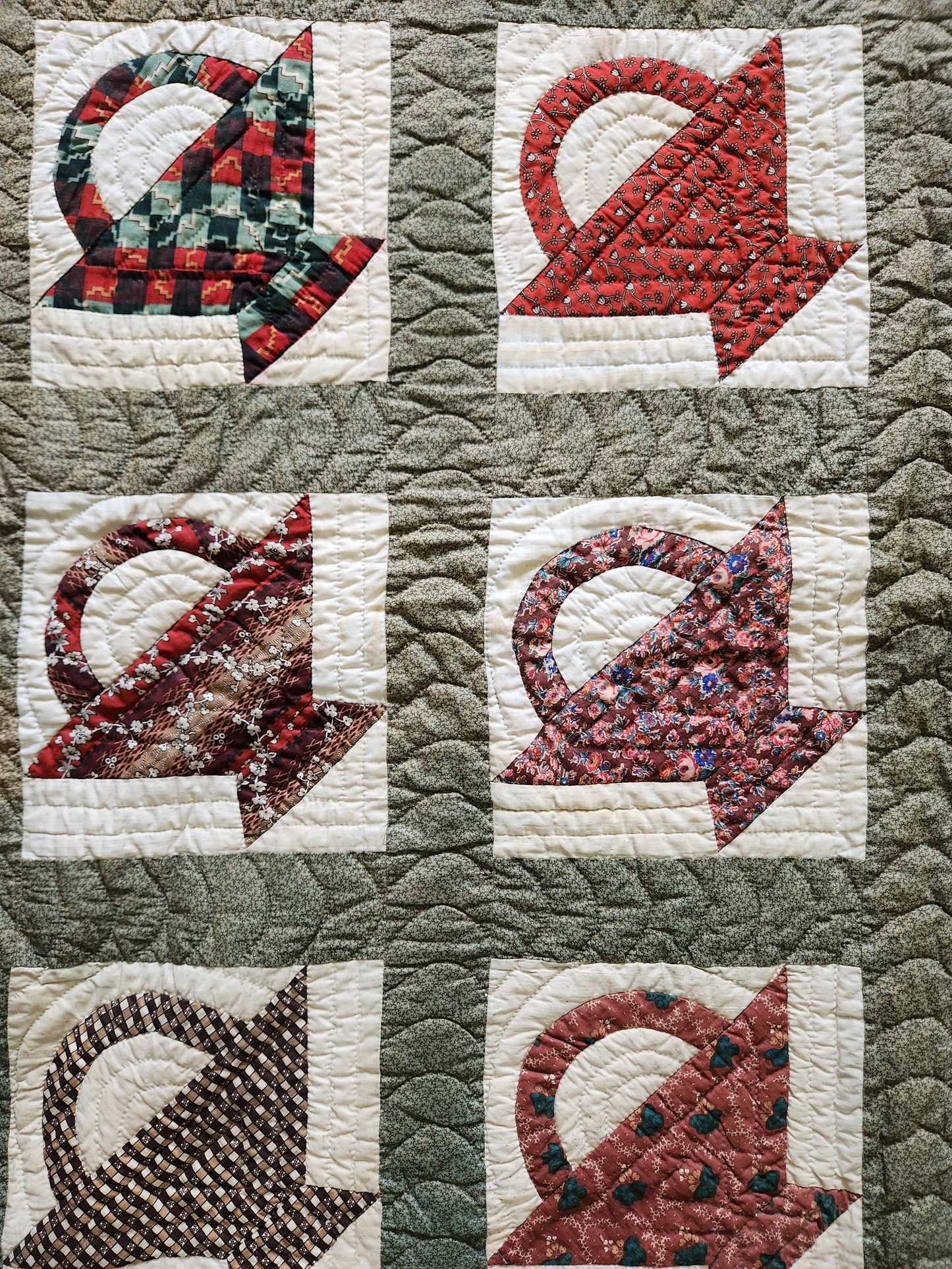 Antique 19th Century Baskets Quilt
