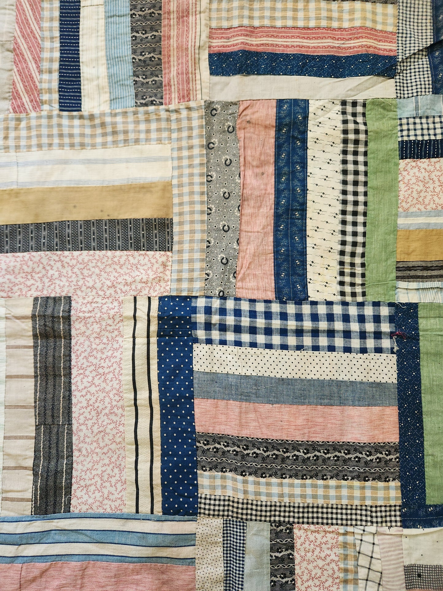 Strip Quilt Top c1920