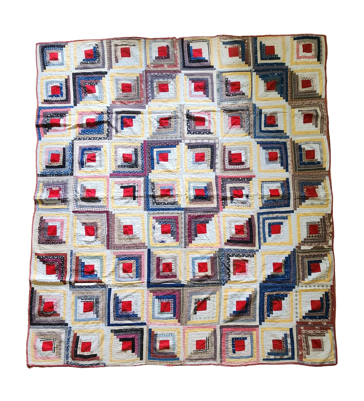 Late 19th Century Log Cabin Quilt