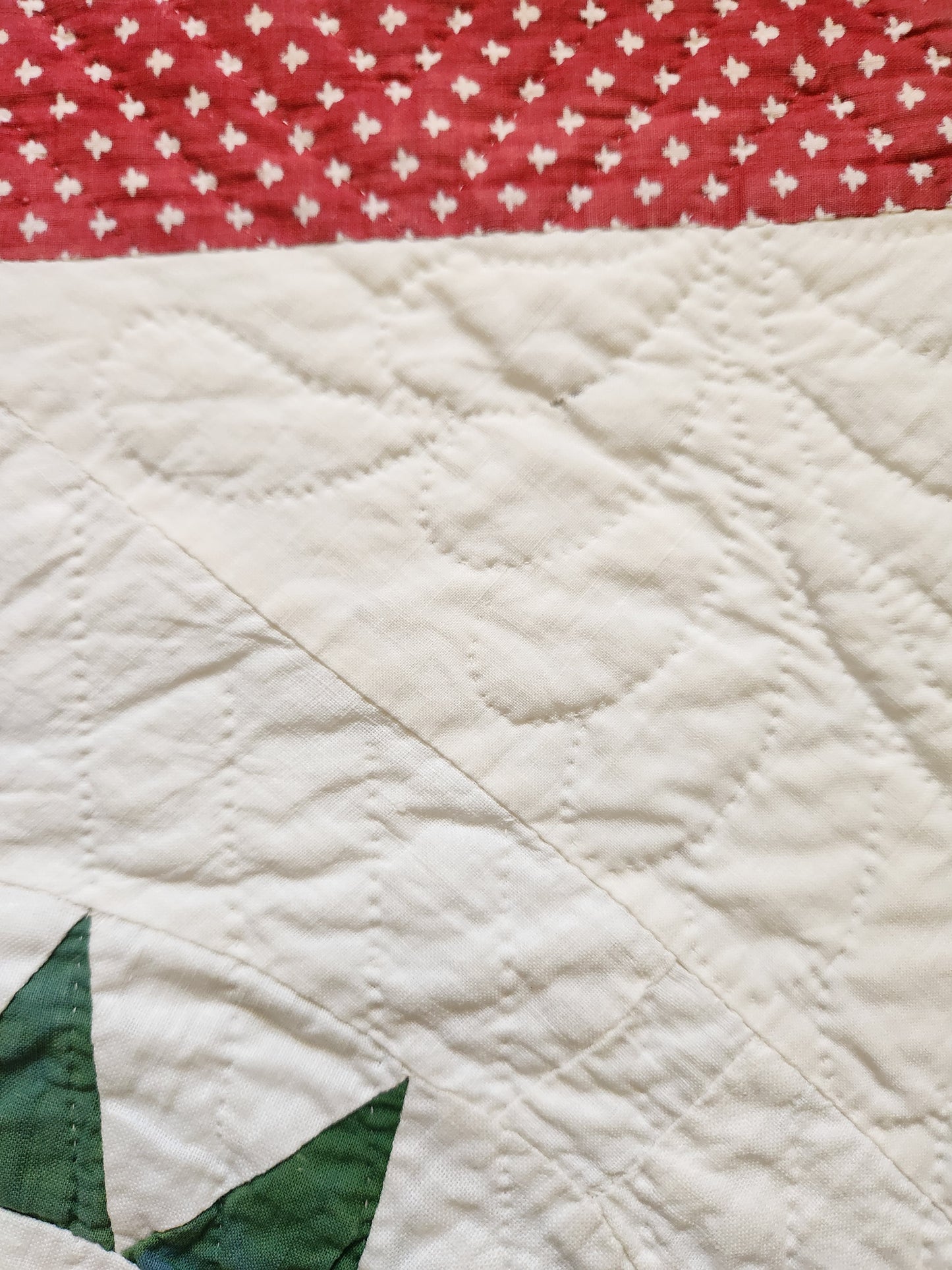 Antique Hex Star Quilt c1860