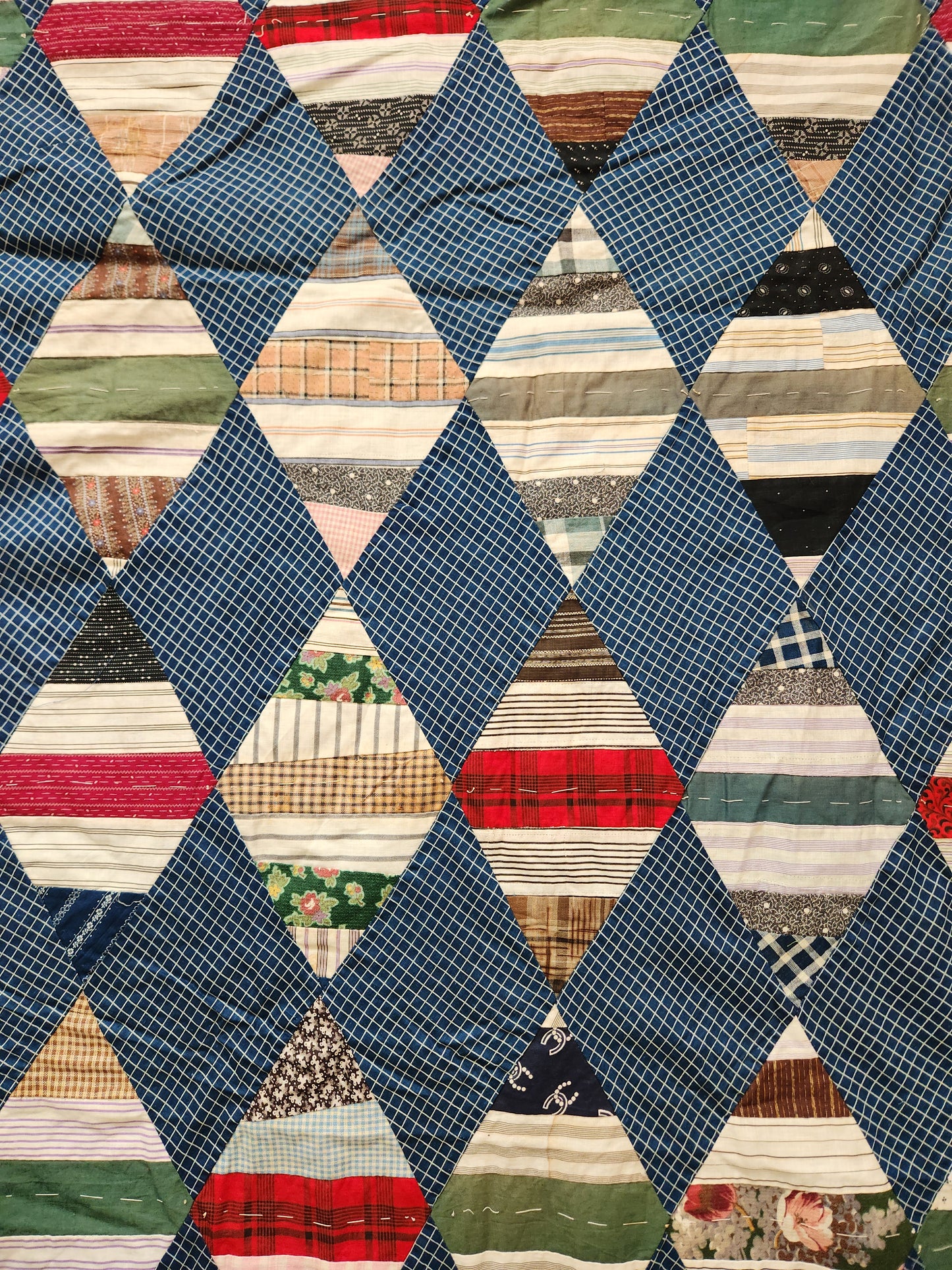 Antique Indigo Quilt Top c1890
