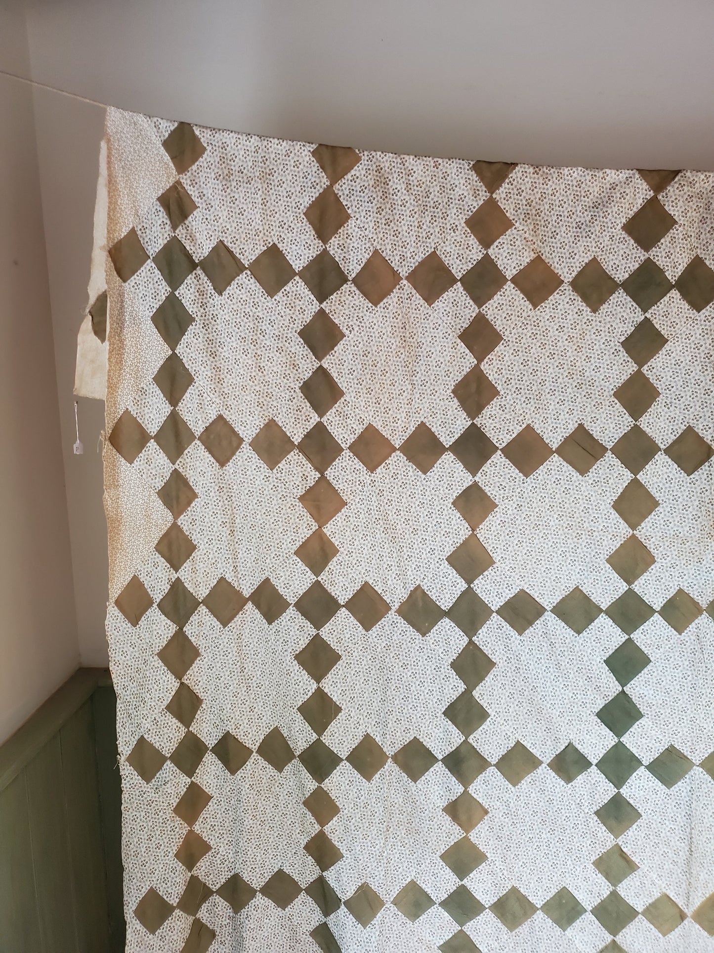 Green Unfinished Quilt Top