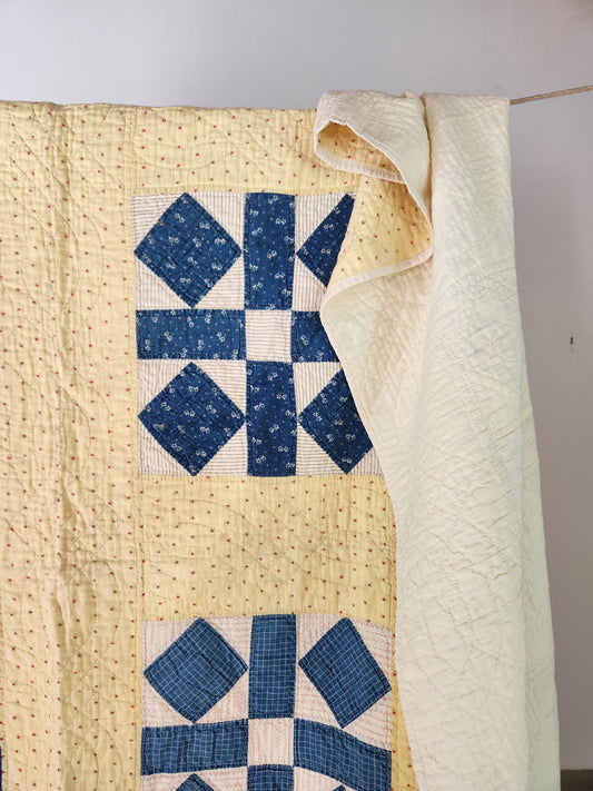 Antique Garden of Eden Patchwork Quilt c1900