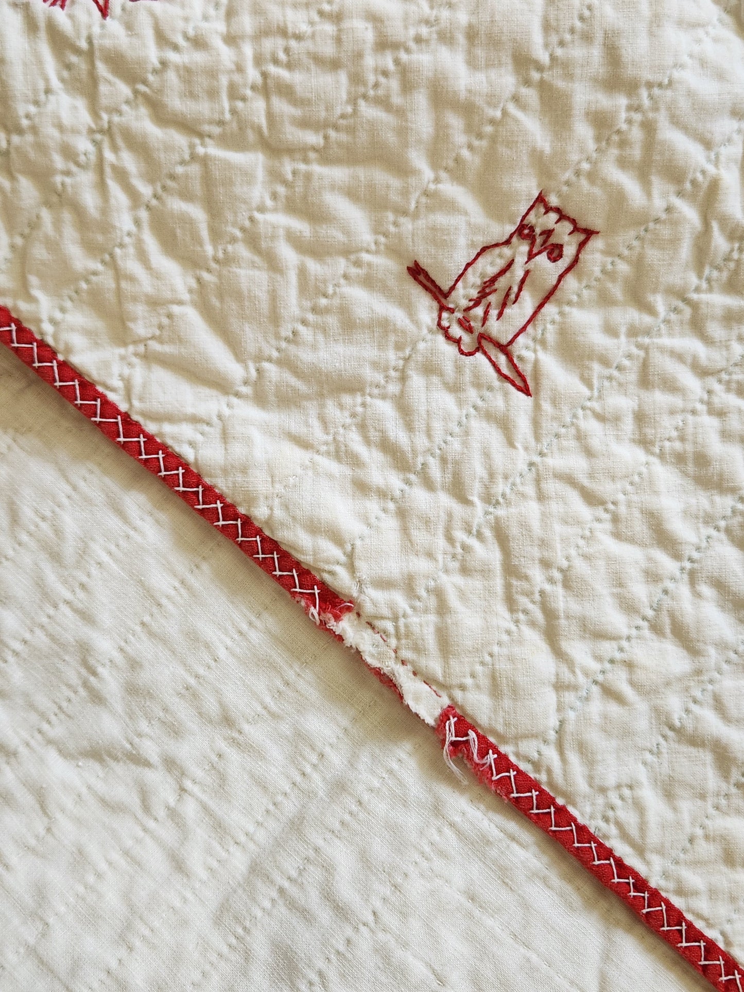 Antique Redwork Quilt, 1890