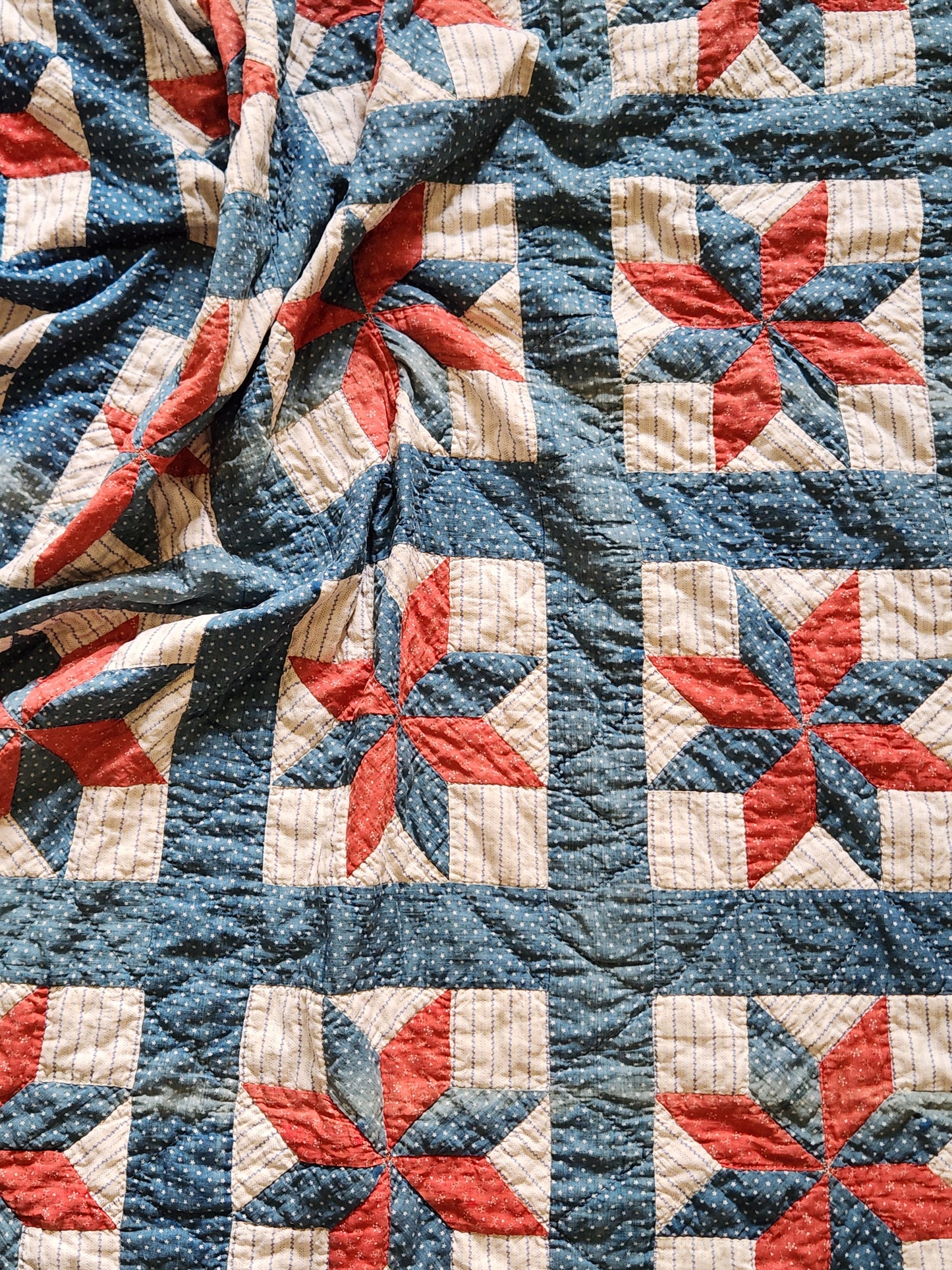 Red, White, & Blue Antique Star Quilt