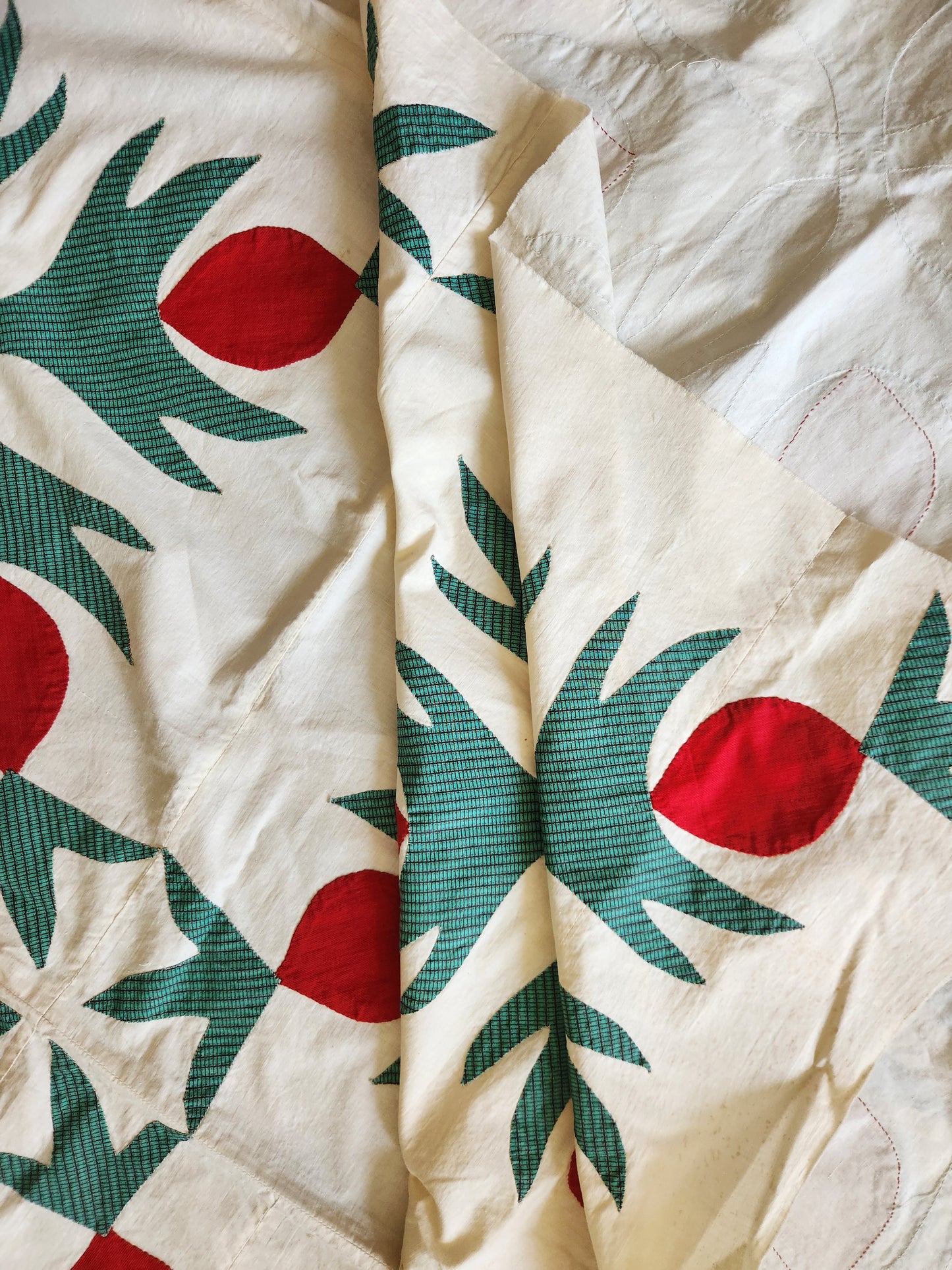 Antique 19th Century Applique Quilt Top