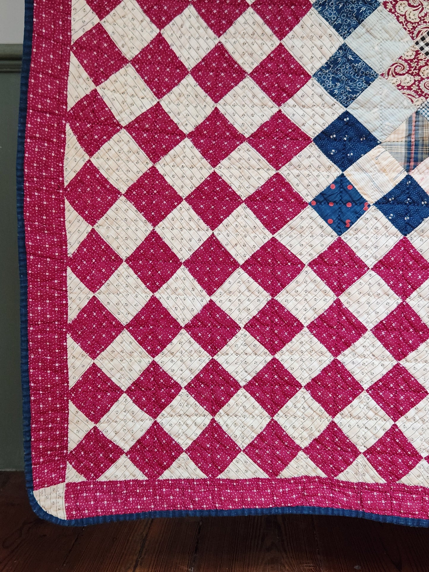 Antique Trip Around the World Quilt c1890