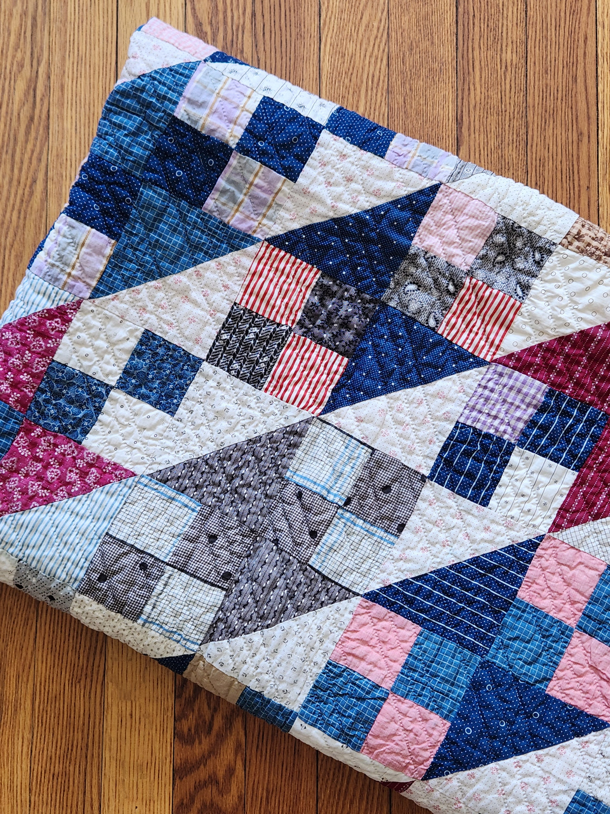 Antique Jacob’s Ladder Quilt c1900