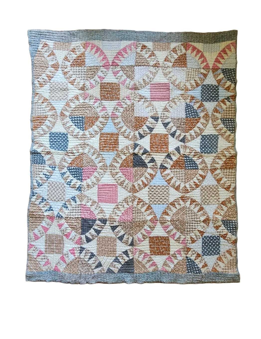 Antique Late 19th Century Sunflower Quilt