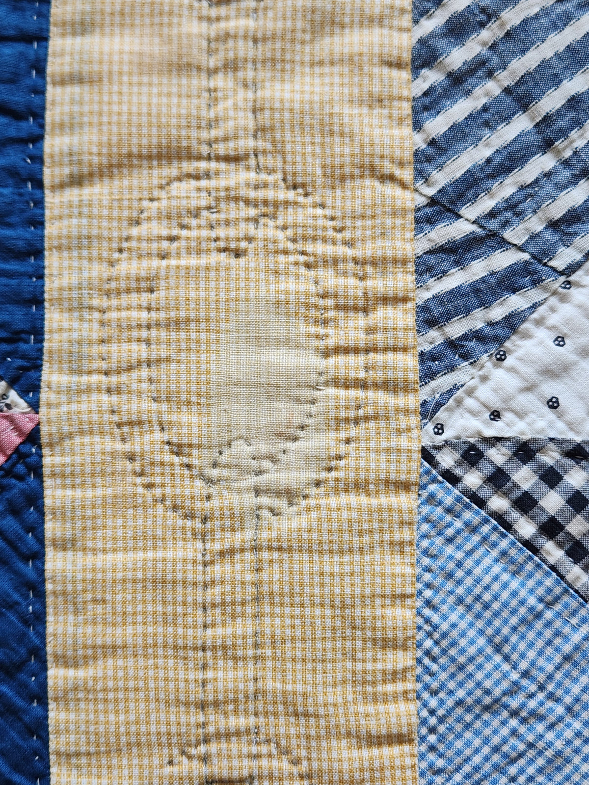 Antique Patchwork Chain Quilt c1920