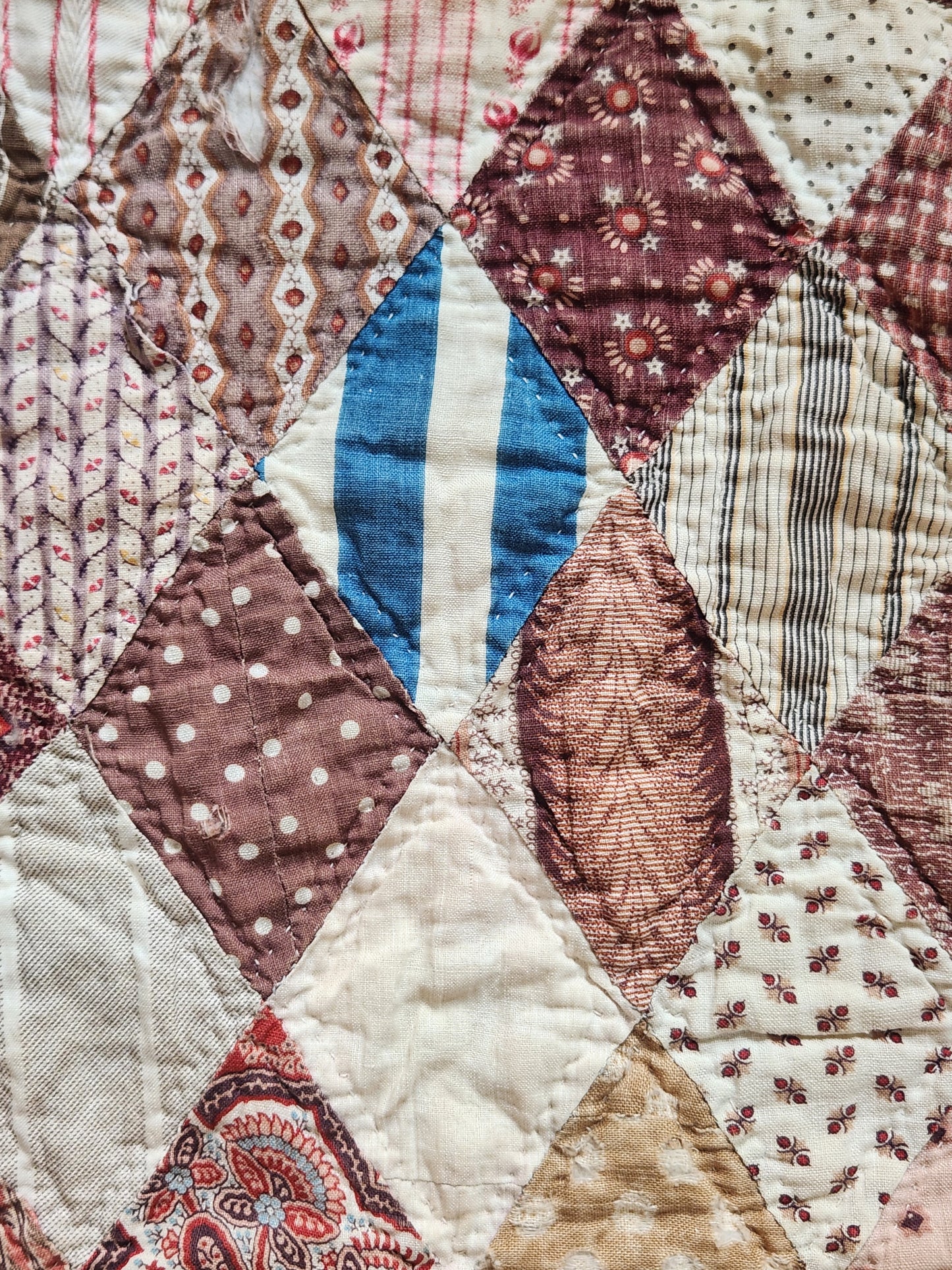 Antique Semi-Charm Diamond Quilt c1880