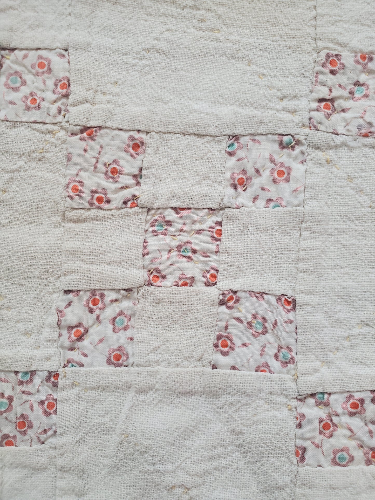 9 Patch Vintage Quilt, ca 1930