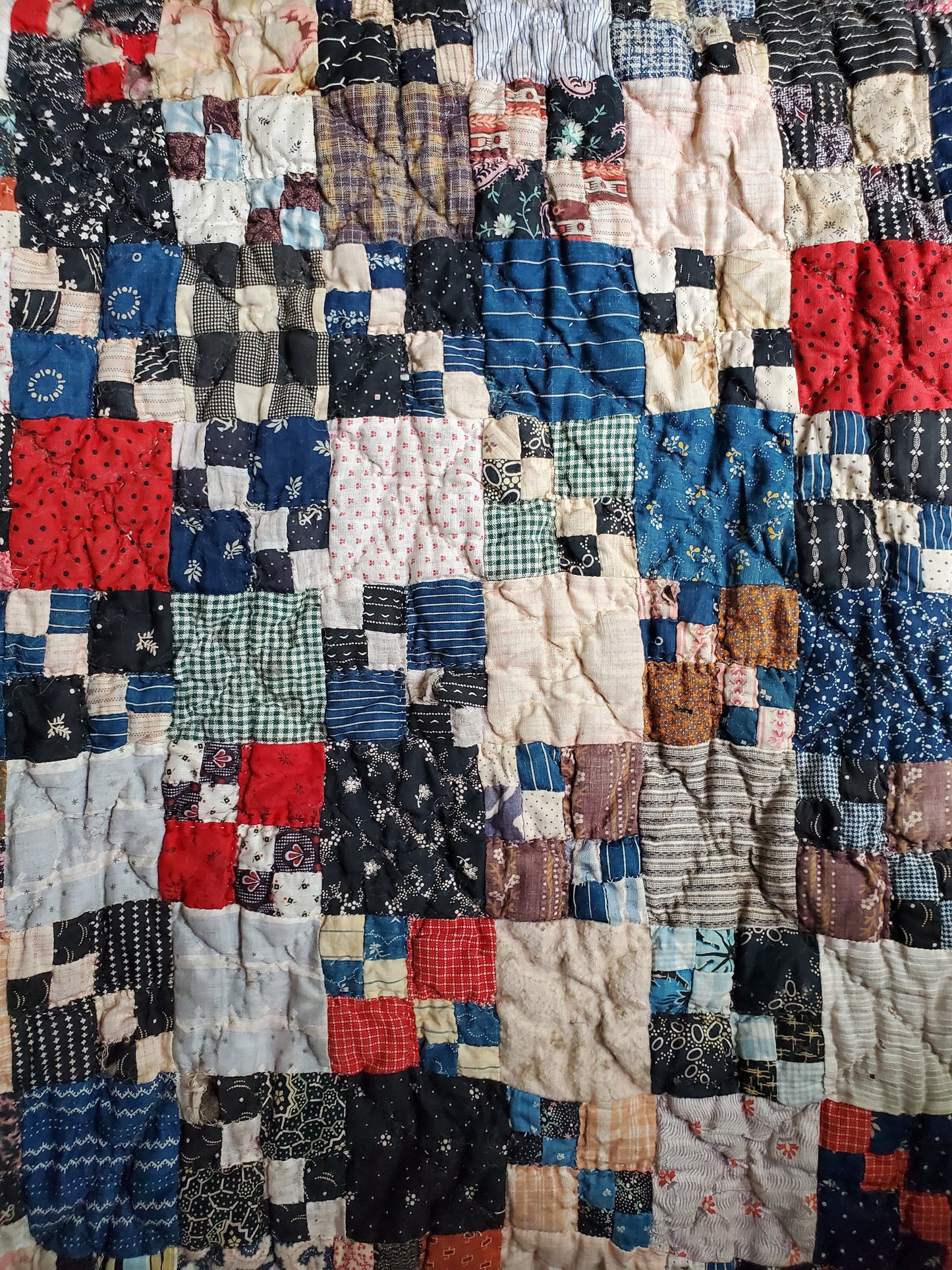 Hand Pieced Antique Quilt, ca 1890