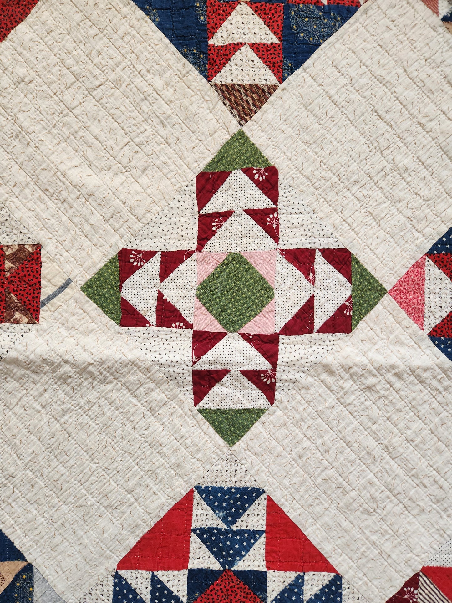 Antique 19th Century Wild Goose Chase Quilt