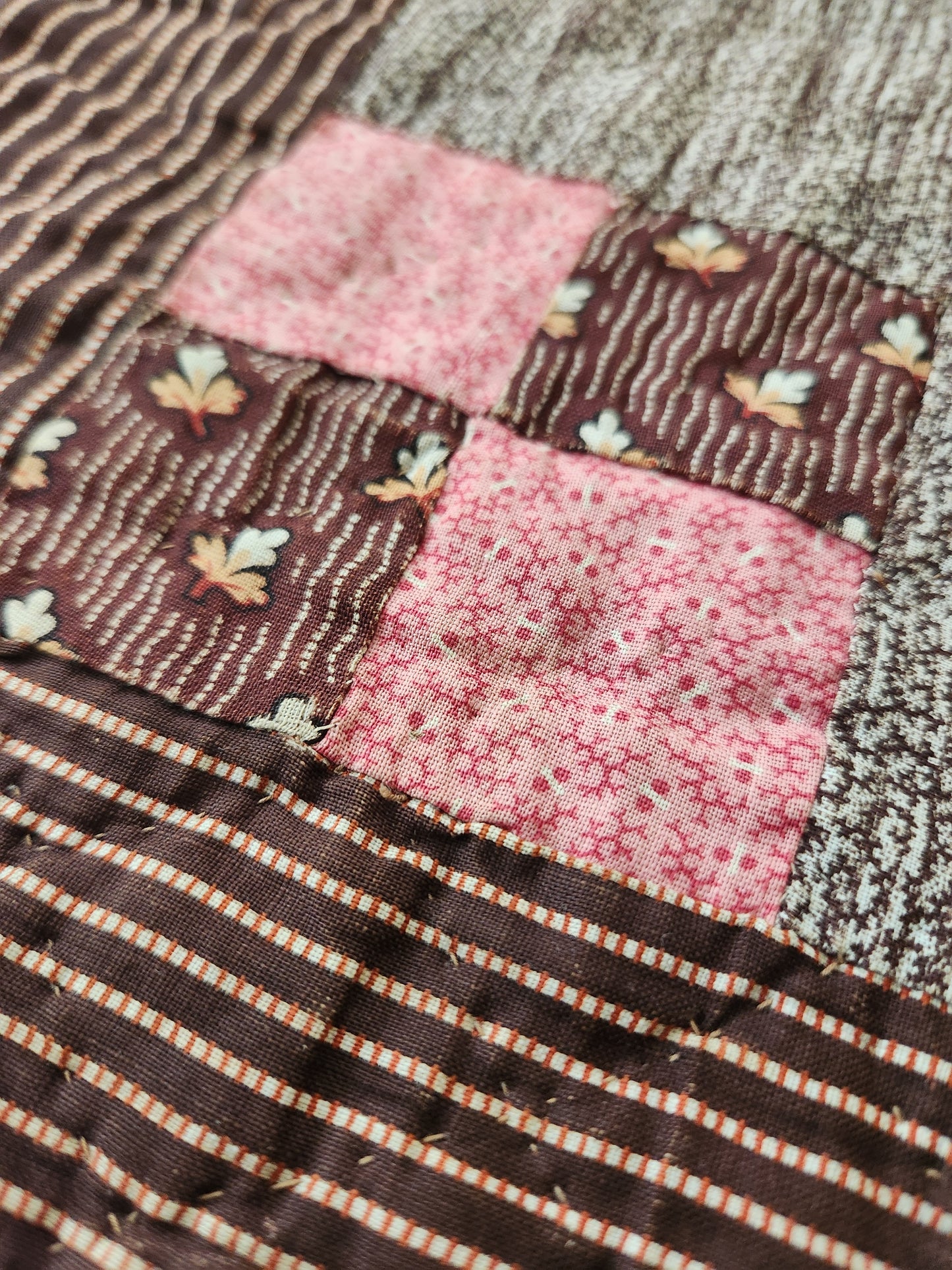 Antique Four Patch Quilt c1880
