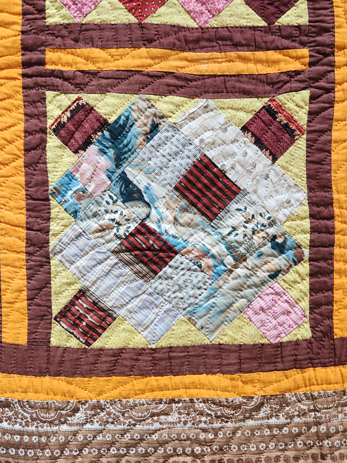 Antique Album Block Quilt c1870