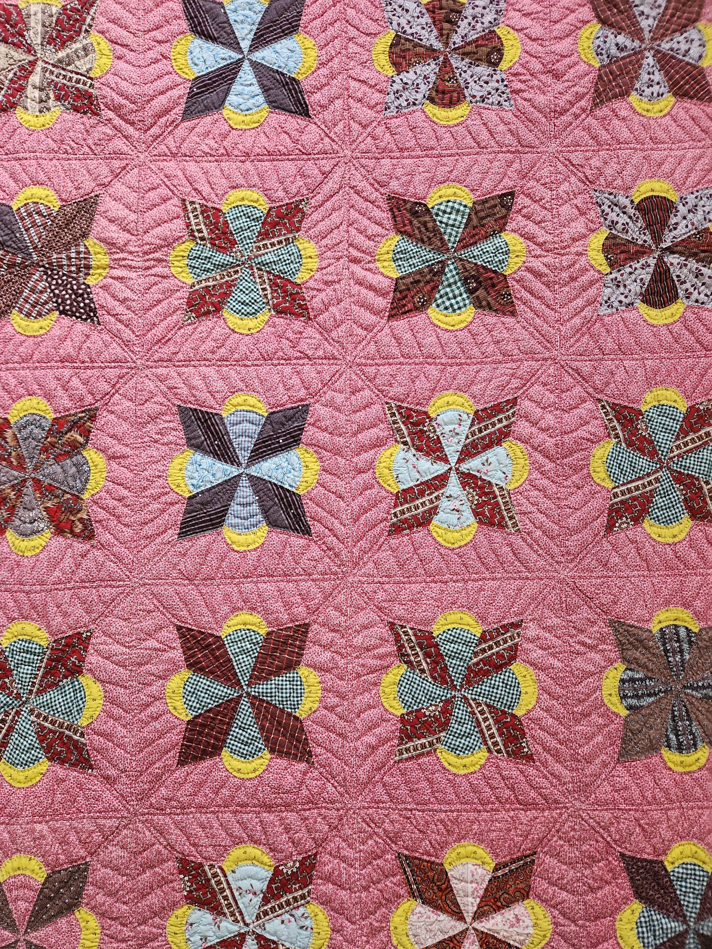 Antique Lucky Star Quilt c1880