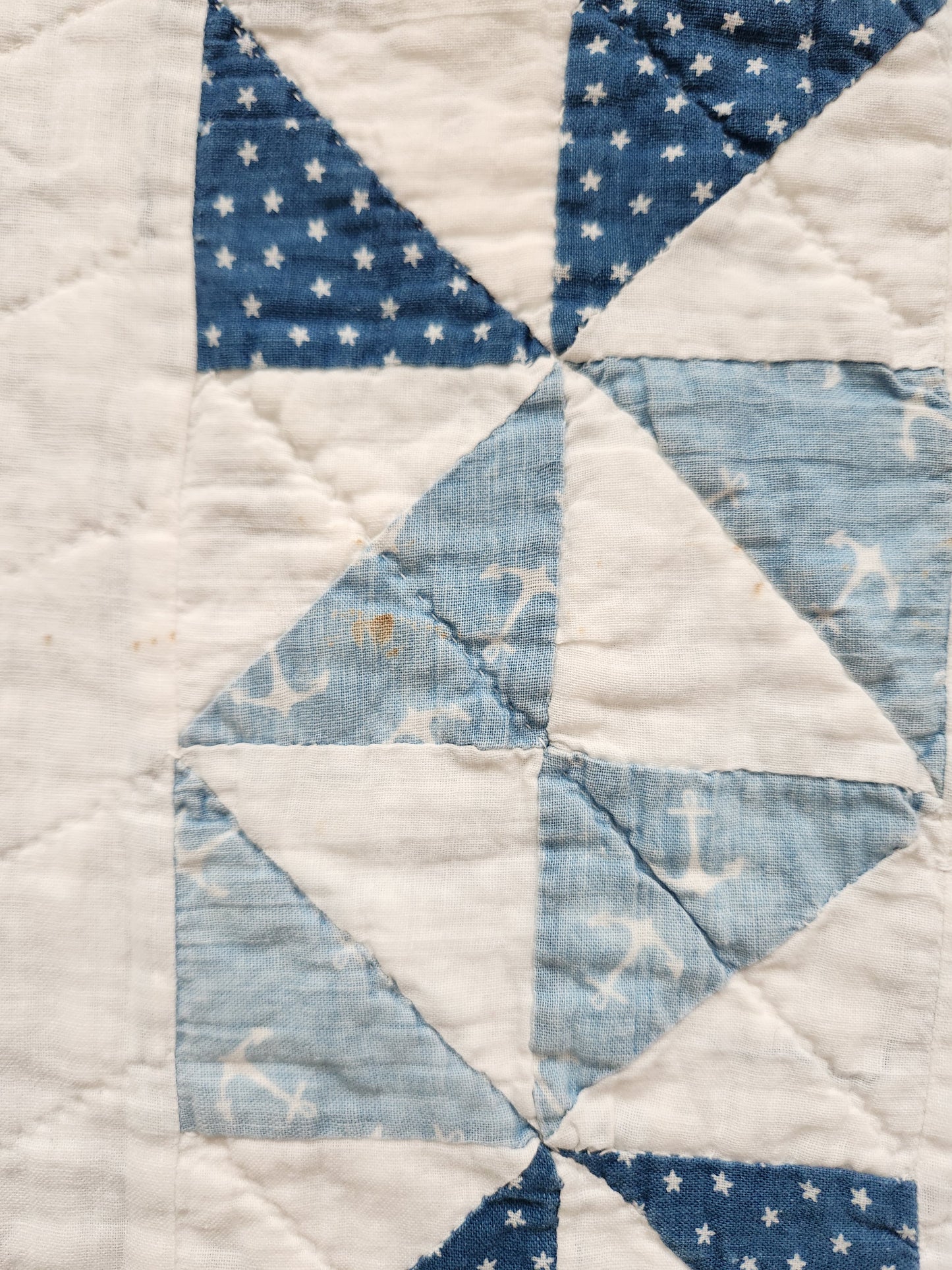 Blue and White Envelope Quilt c1900