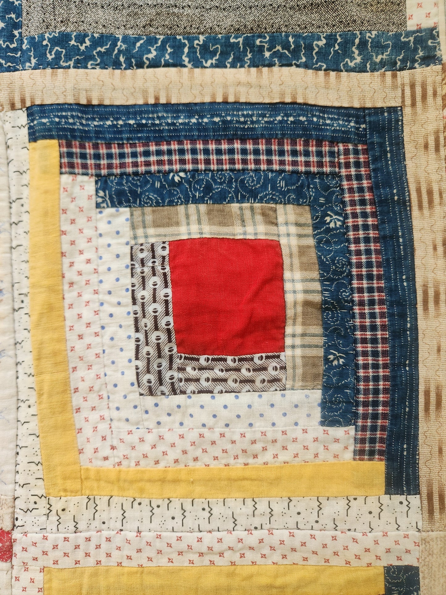 Late 19th Century Log Cabin Quilt