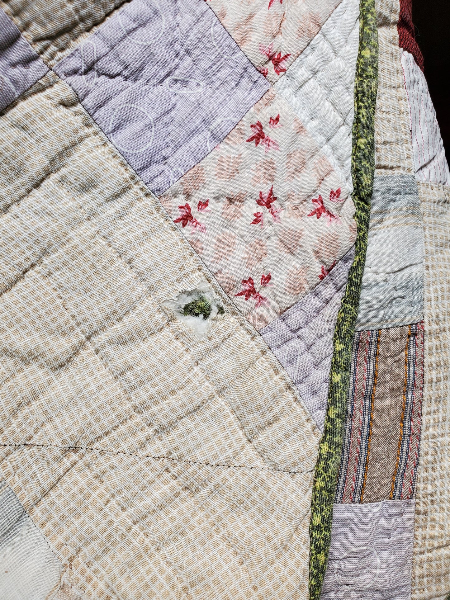 Antique 9 Patch Quilt, 1890