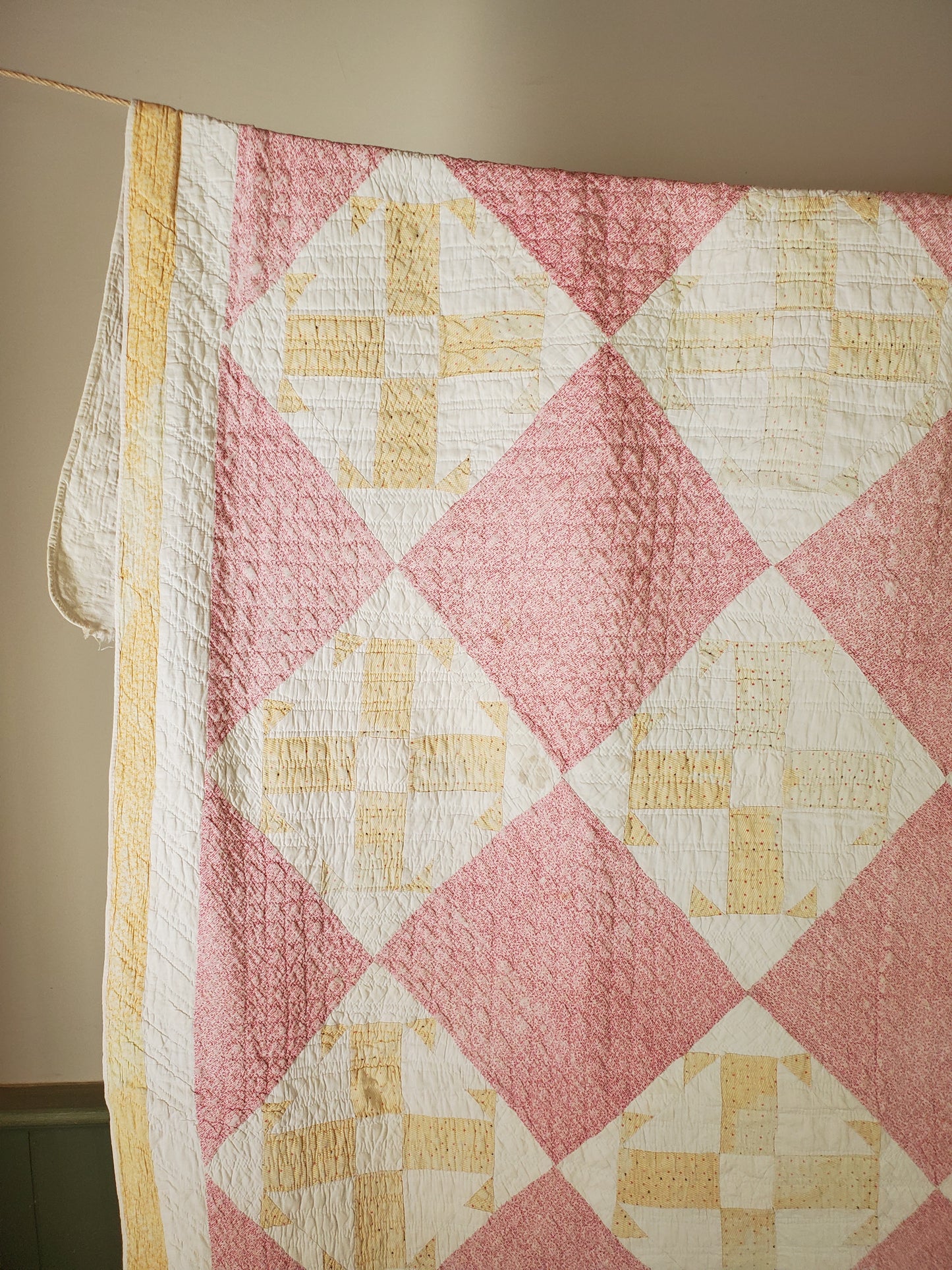 Capital T Antique Quilt, ca 1875