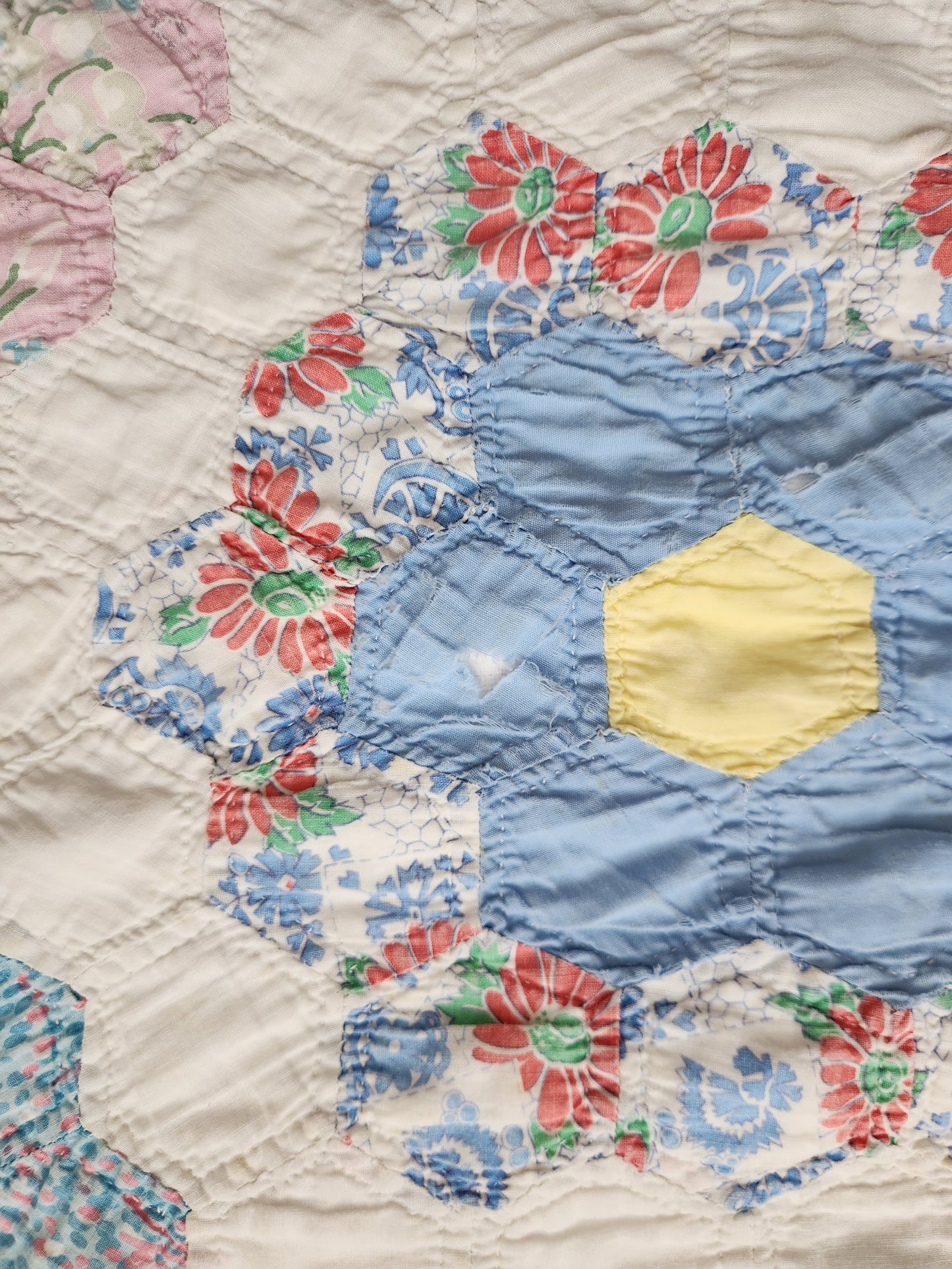 Vintage Grandmother's Garden Quilt