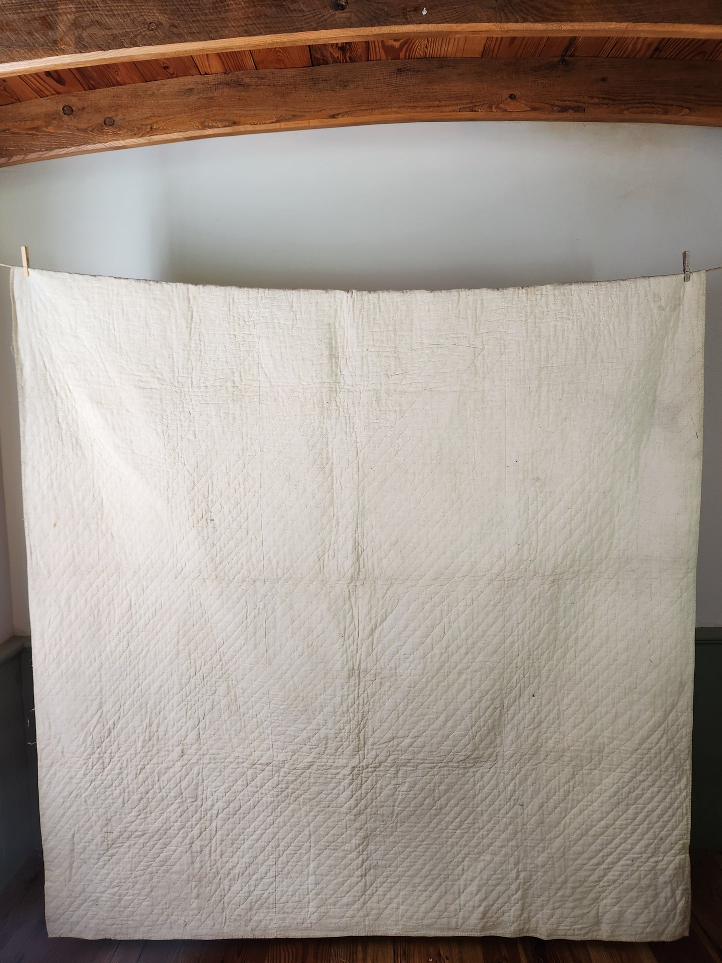 Inscribed Antique Postage Stamp Quilt c1911