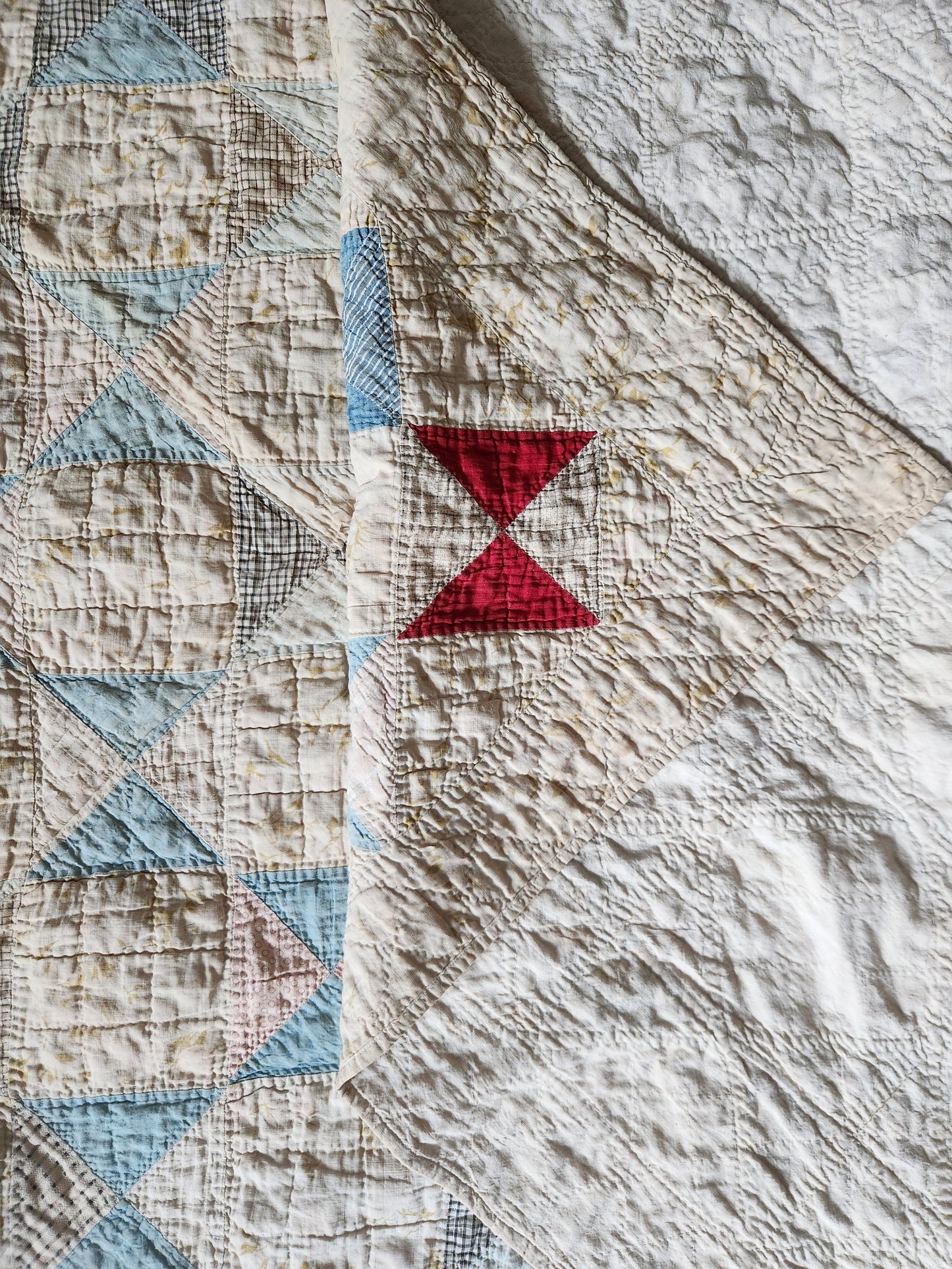 Antique Square in a Square Patchwork Quilt c1900