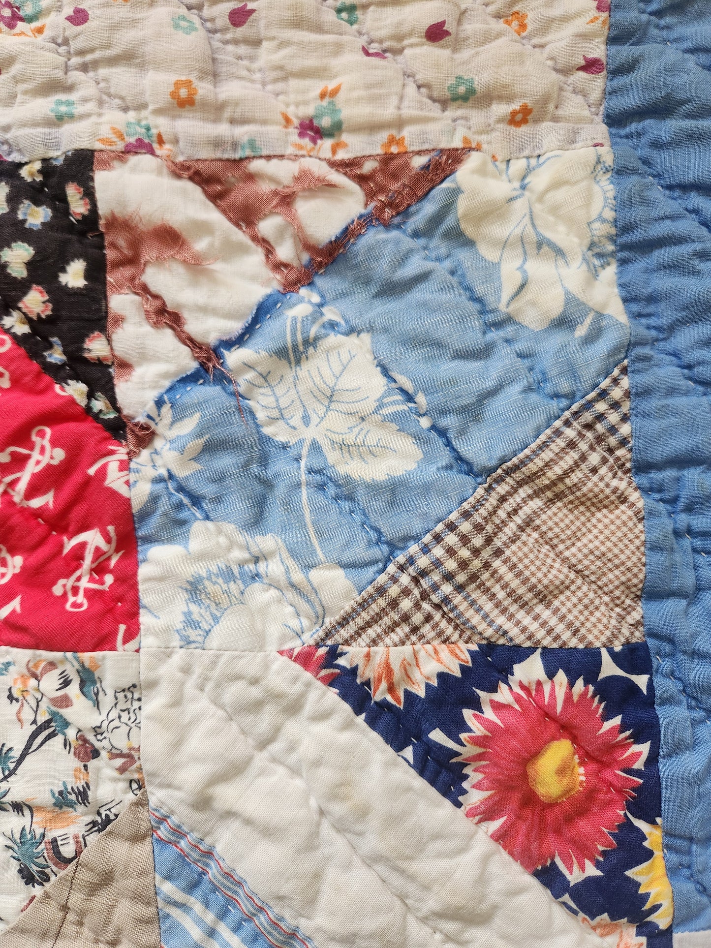 1940’s Feed Sack String Quilt