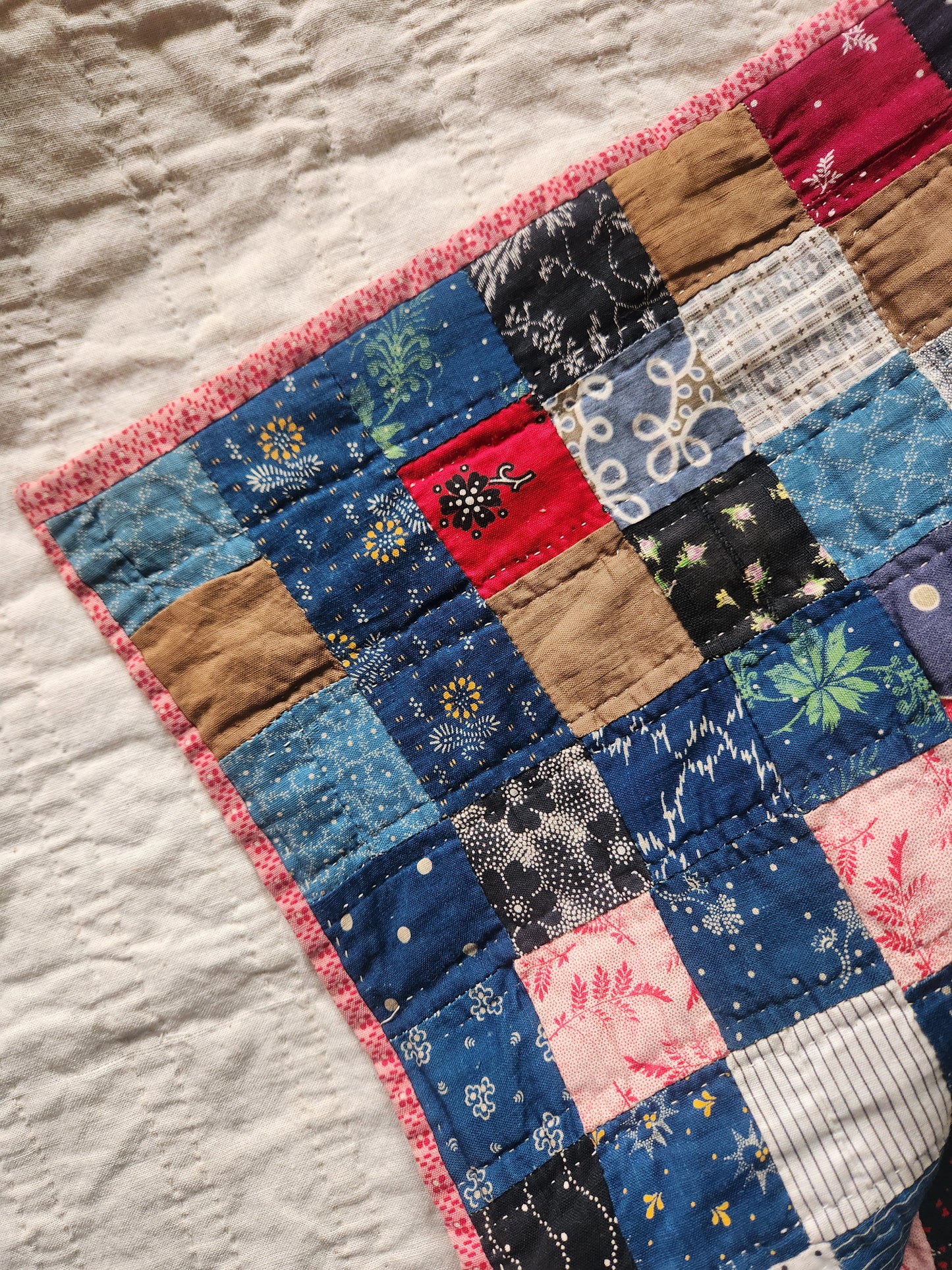 The Eddie Quilt - Antique Postage Stamp Quilt c1890