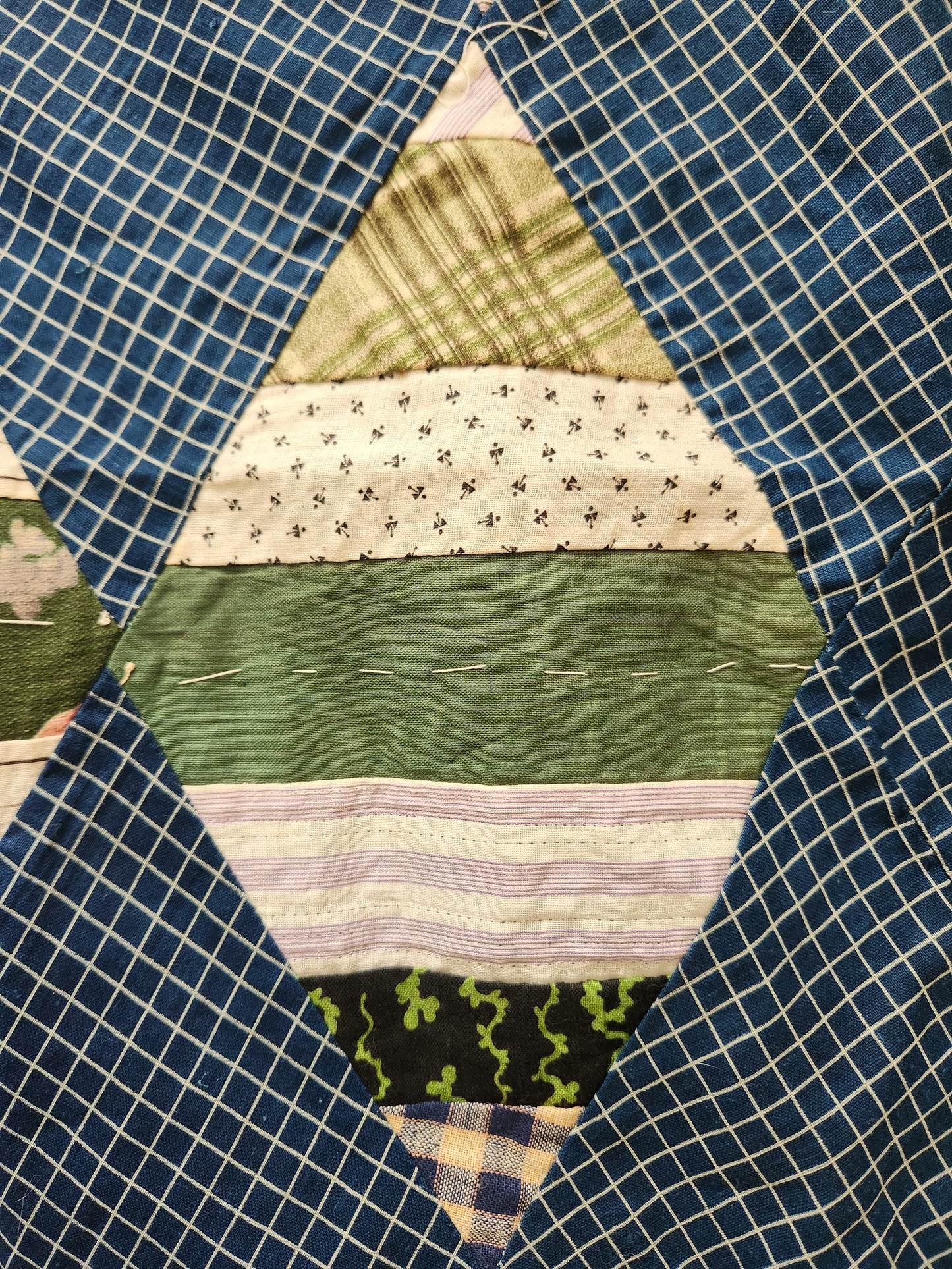 Antique Indigo Quilt Top c1890