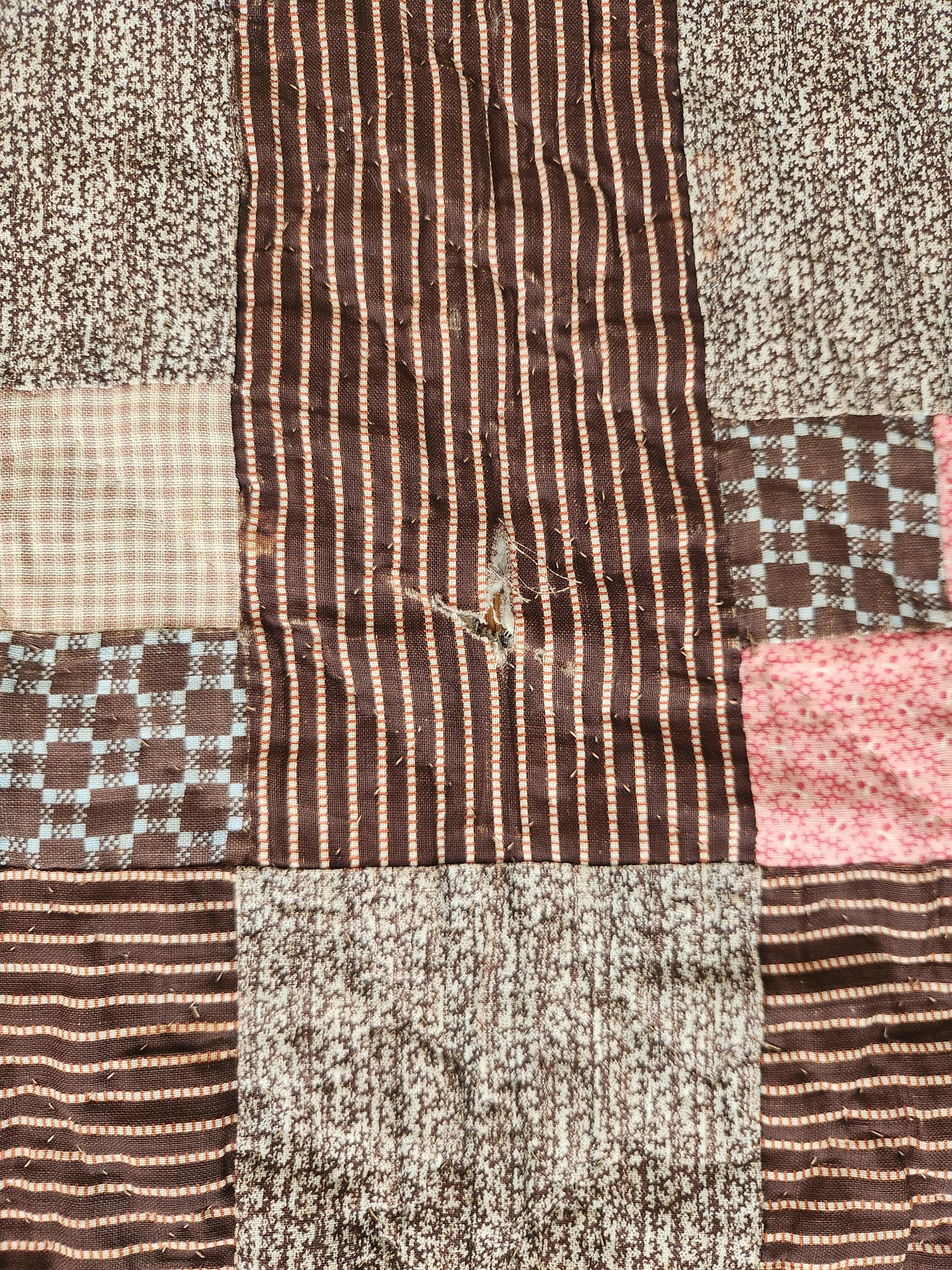 Antique Four Patch Quilt c1880