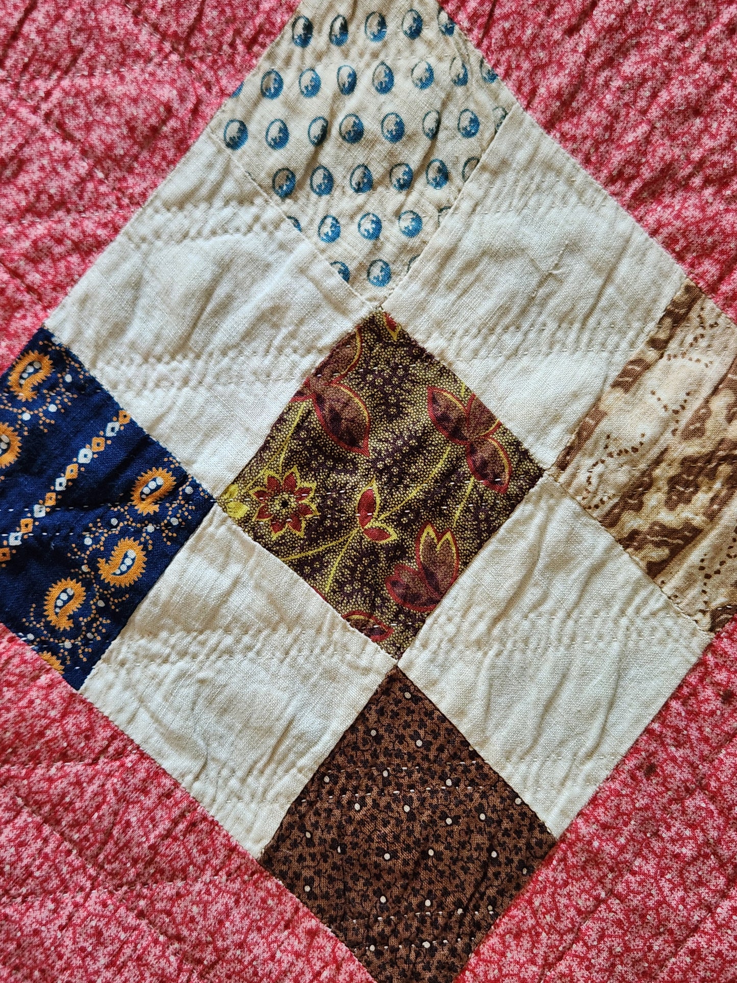 Antique Nine Patch Quilt c1880