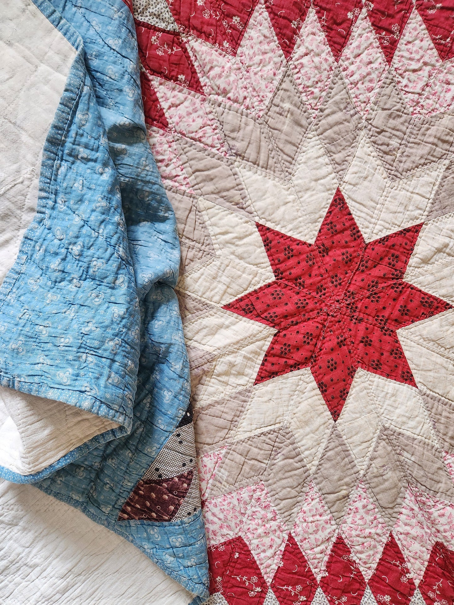 Antique Lone Star Patchwork Quilt