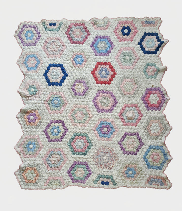 Vintage Grandmother's Garden Quilt c1940