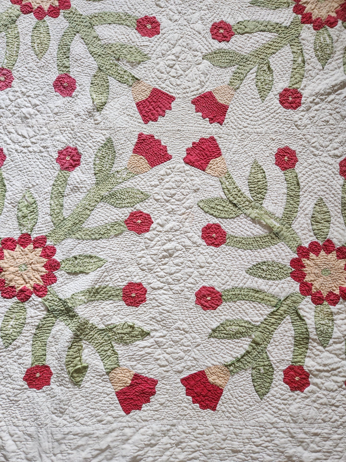 Antique Applique Whig Rose Quilt