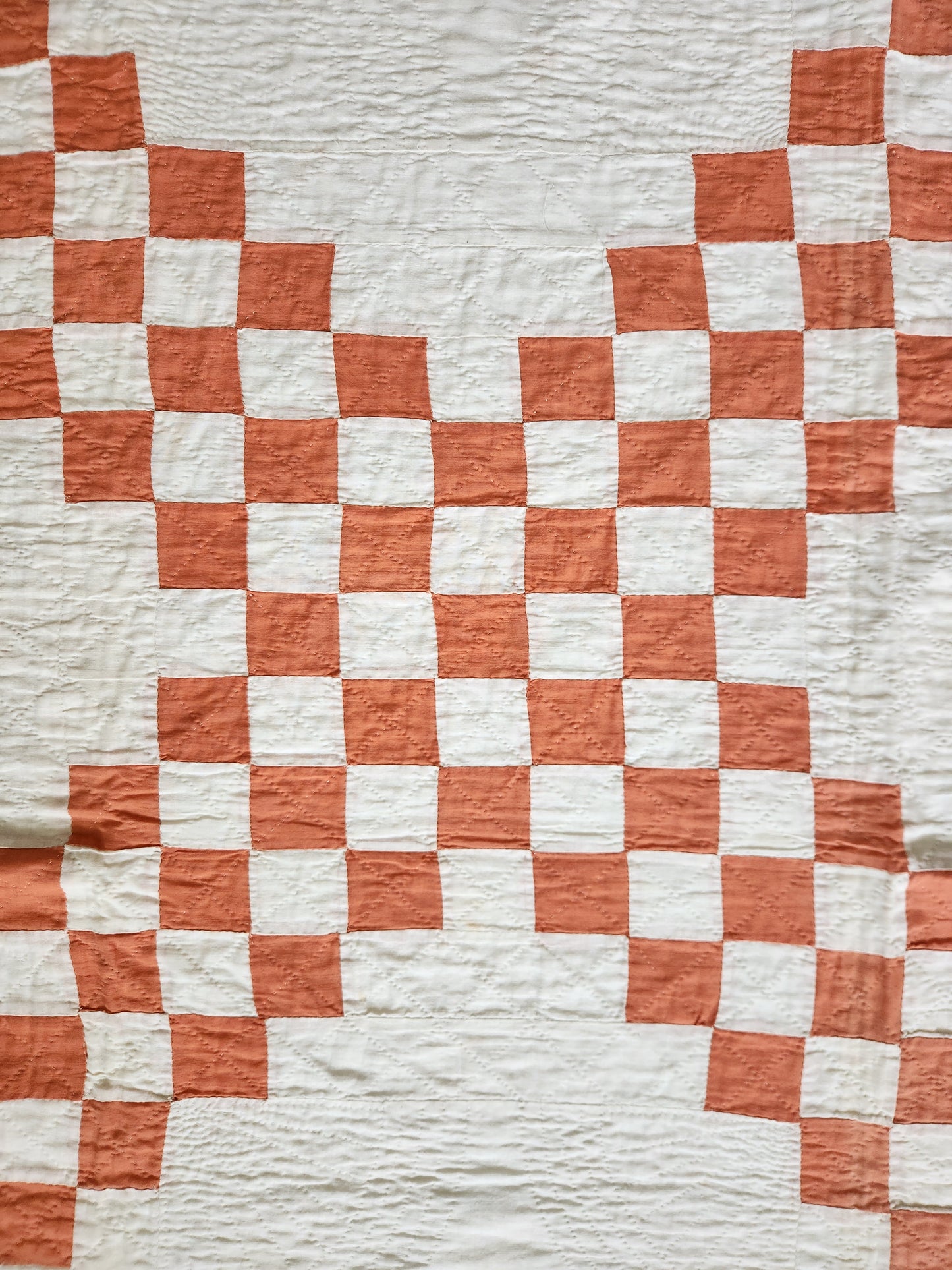 Antique Orange and White Double Irish Chain