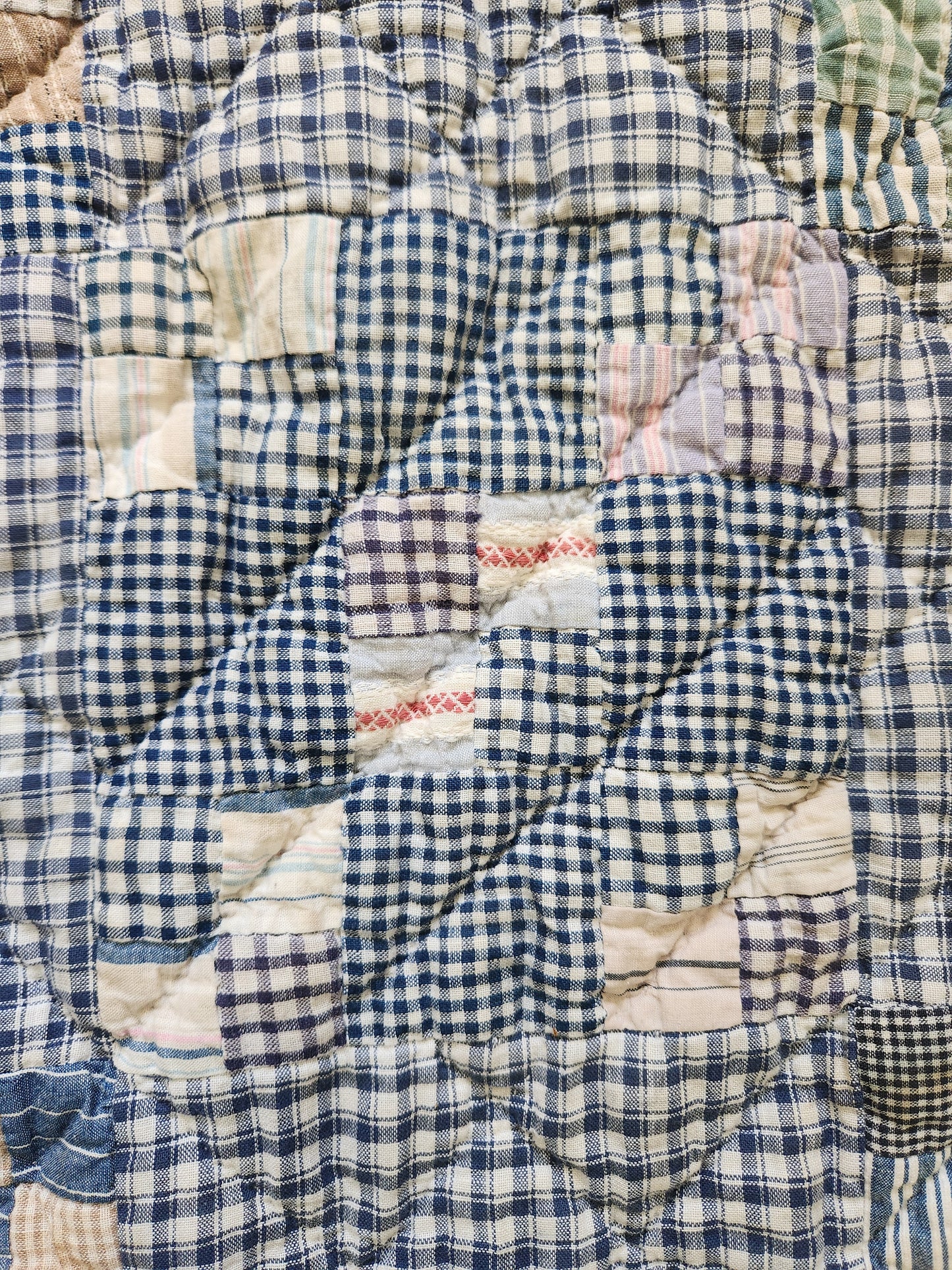 Vintage Plaid Patchwork Quilt