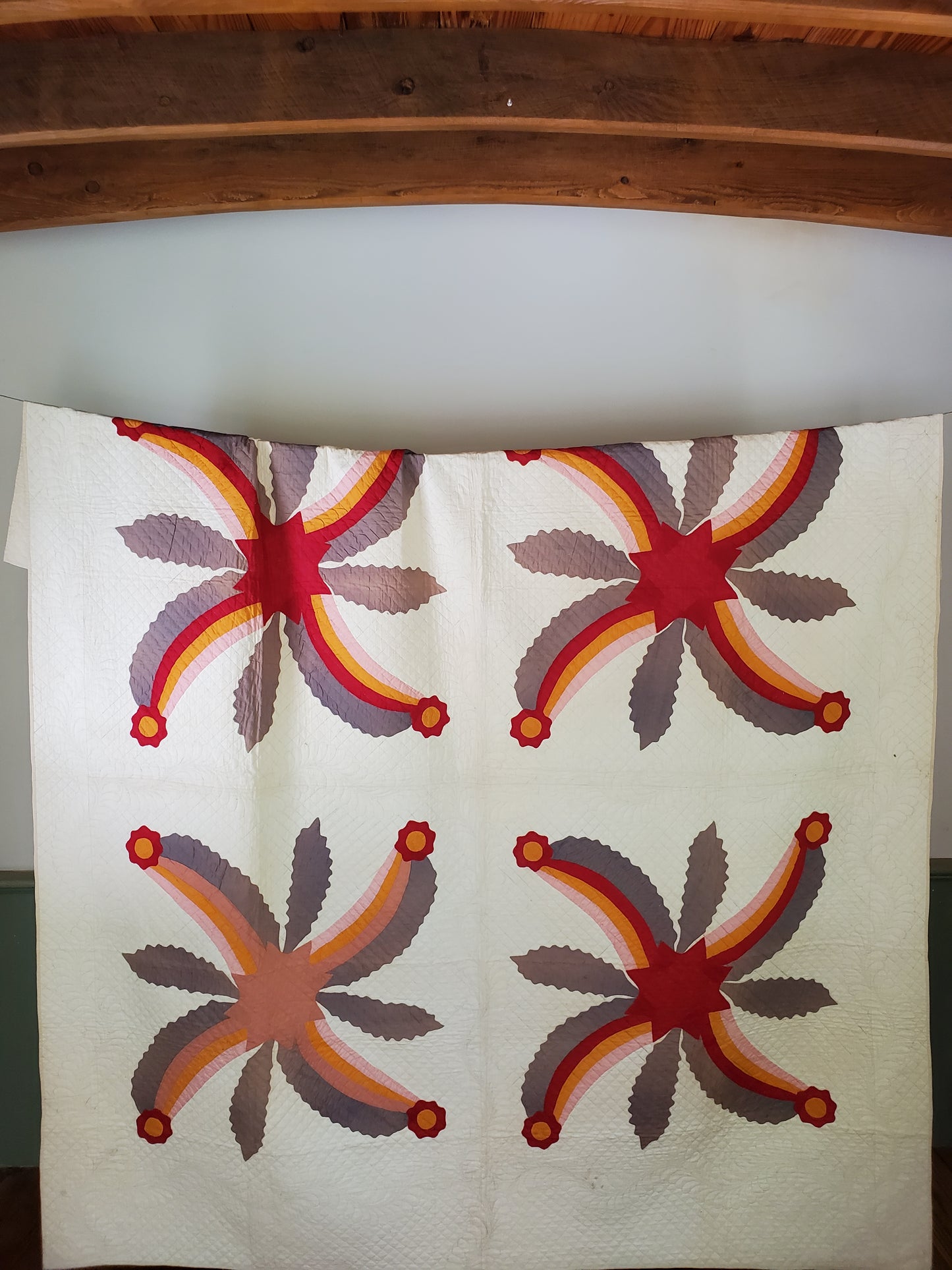 Antique Princess Feather Quilt ca 1890