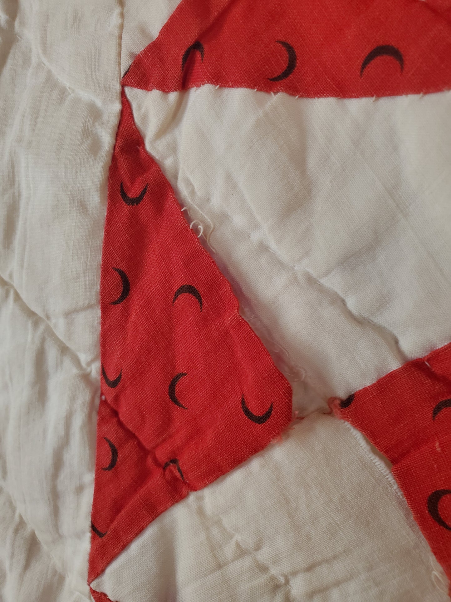 Turkey Red and White Antique Quilt